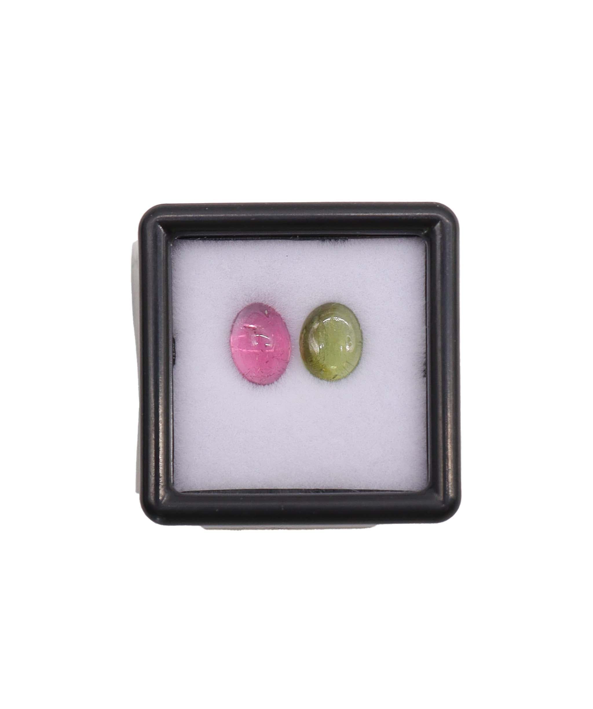 Luxury Promise 1.99ct Pink & Green Tourmaline Moi et Toi Set RDC0784