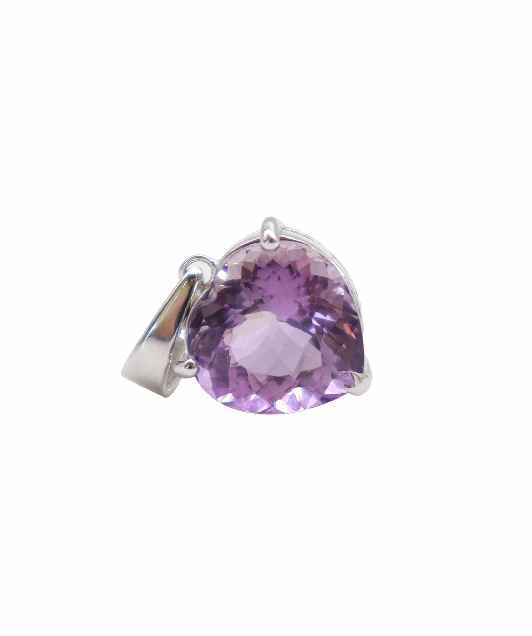 Luxury Promise 10.00ct Ametrine Heart Pendant in 18K White Gold RDC0602