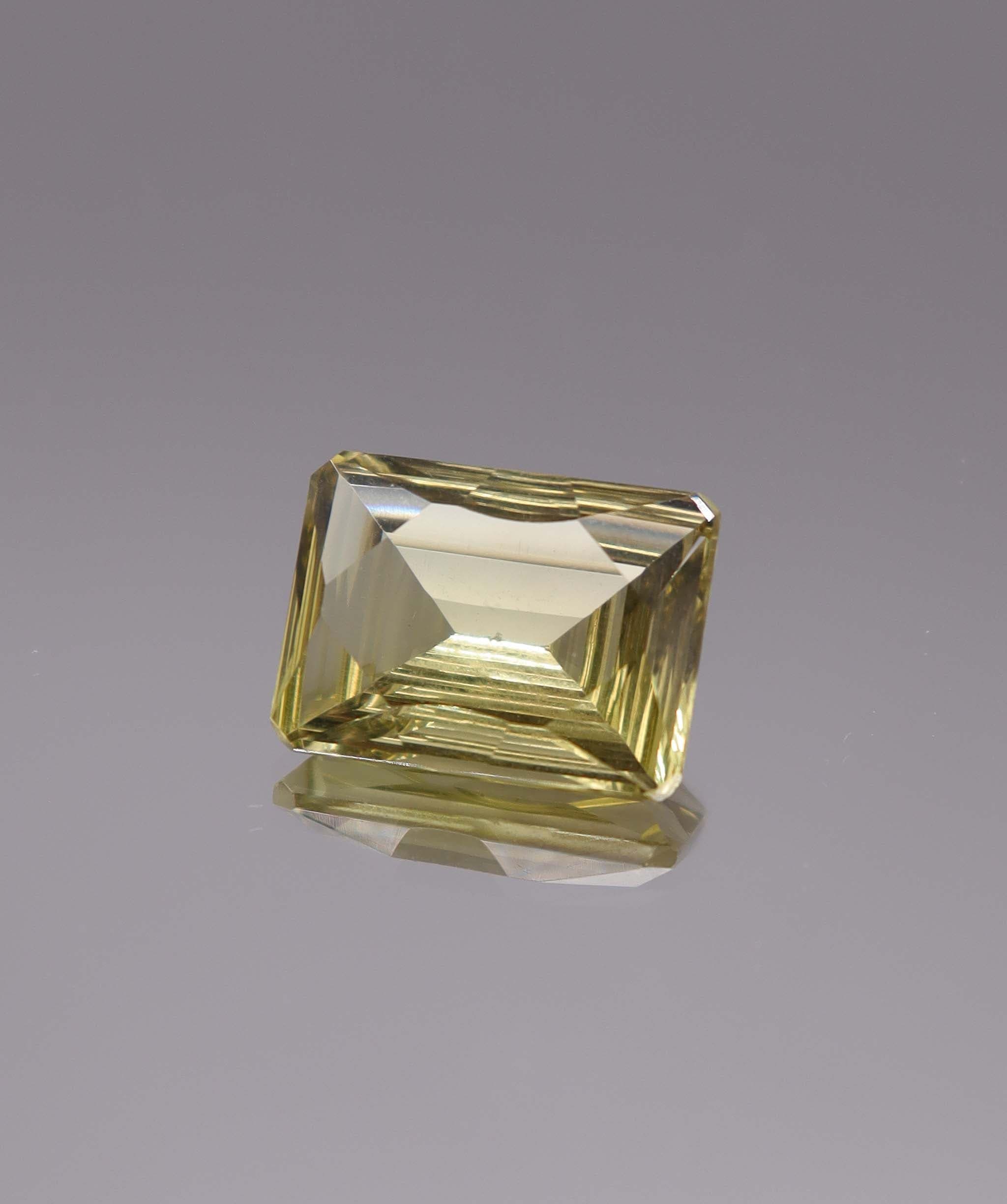 Luxury Promise 12.43ct Lemon Quartz Fantasy Emerald DXBCS3266
