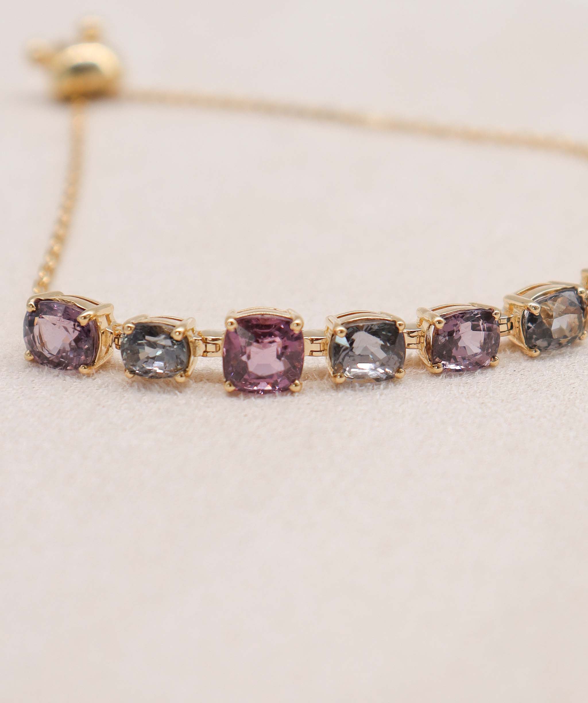 Luxury Promise 14.06ct spinel yg bracelet 7-9INCH DXBD0407