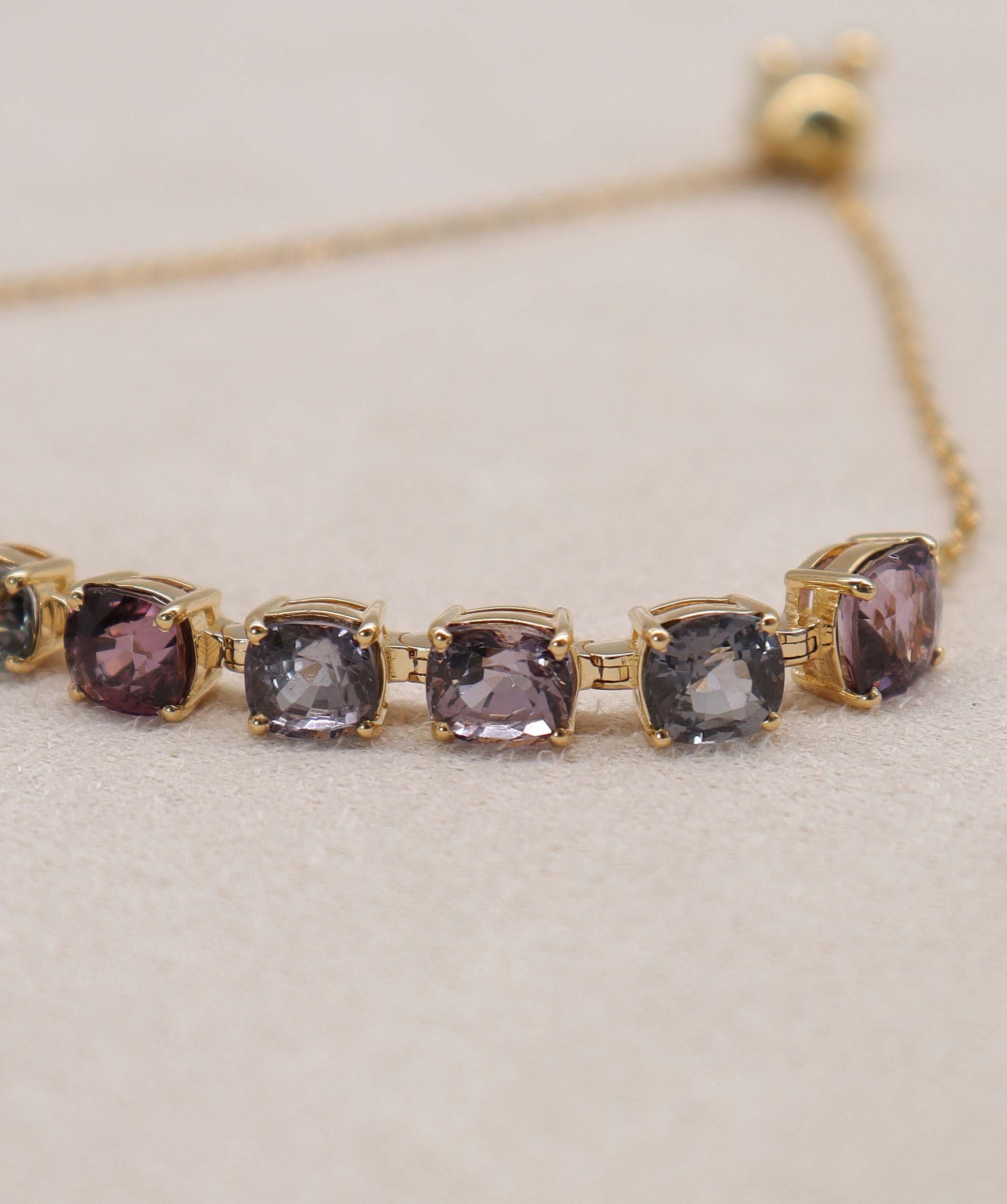 Luxury Promise 14.06ct spinel yg bracelet 7-9INCH DXBD0407