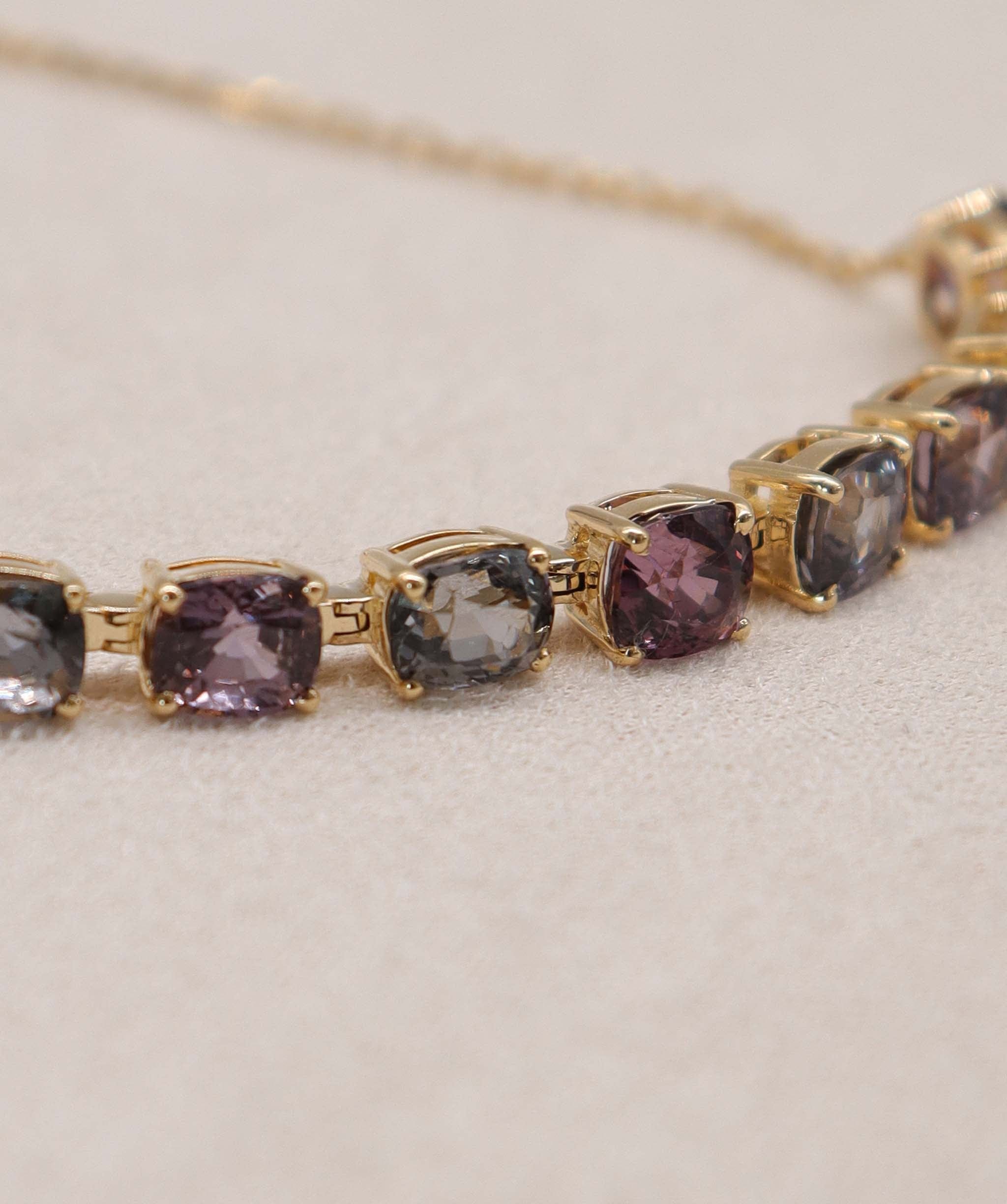 Luxury Promise 14.06ct spinel yg bracelet 7-9INCH DXBD0407