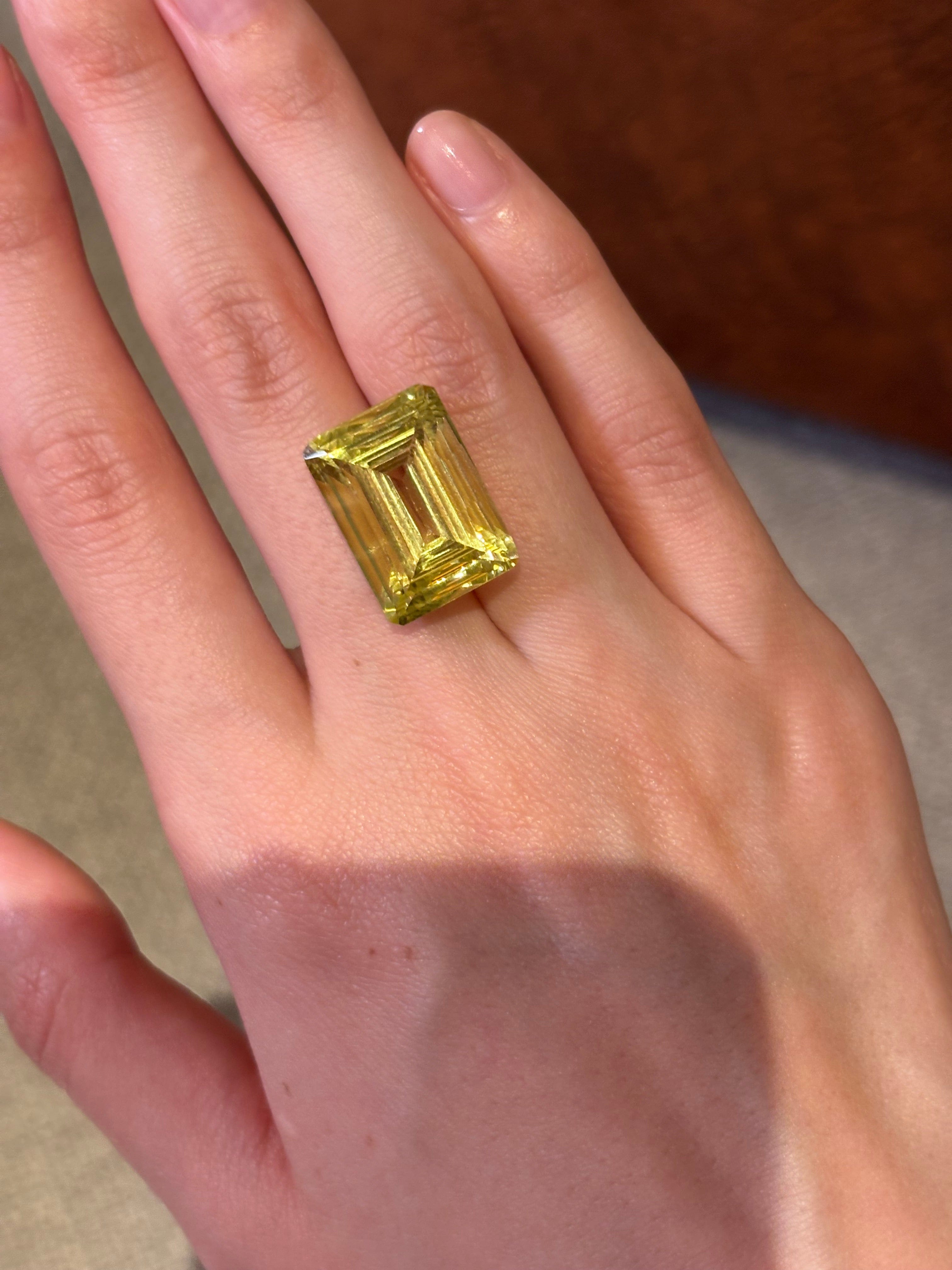 Luxury Promise 14.40ct Lemon Quartz Fantasy Emerald DXBCS2800