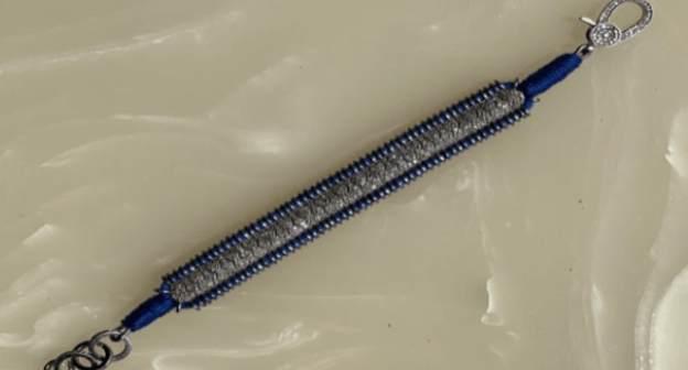 Luxury Promise 14K Victorian Bracelet - Wt. (Gross-24.260gms; Silver-22.768gms; Other-1.000gms) Dia. Single Cut LB 2.460ct with 491 Dia. Pcs - Royal Blue HOC-VBRA1080