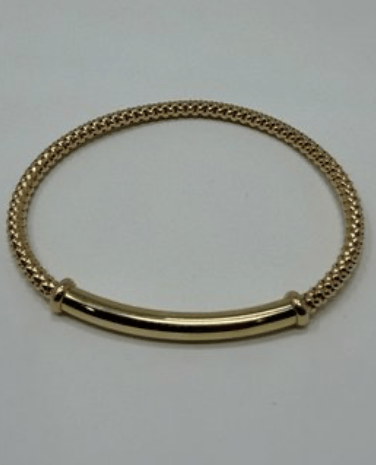 Luxury Promise 14k yg sz 8-8.5 8.62g Stretchy bracelet AFI073