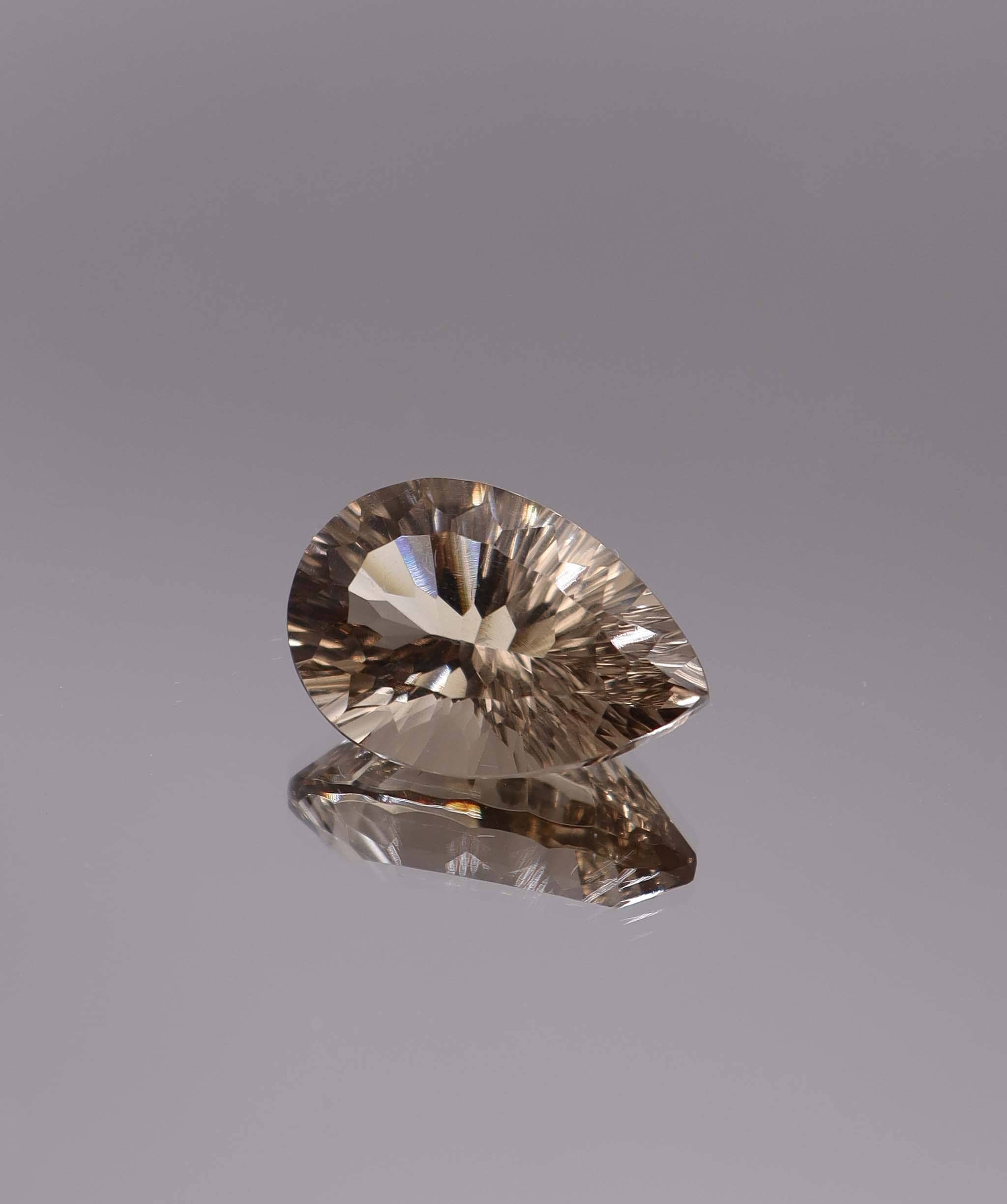 Luxury Promise 15.35ct Smoky Quartz Fantasy Pear DXBCS3262