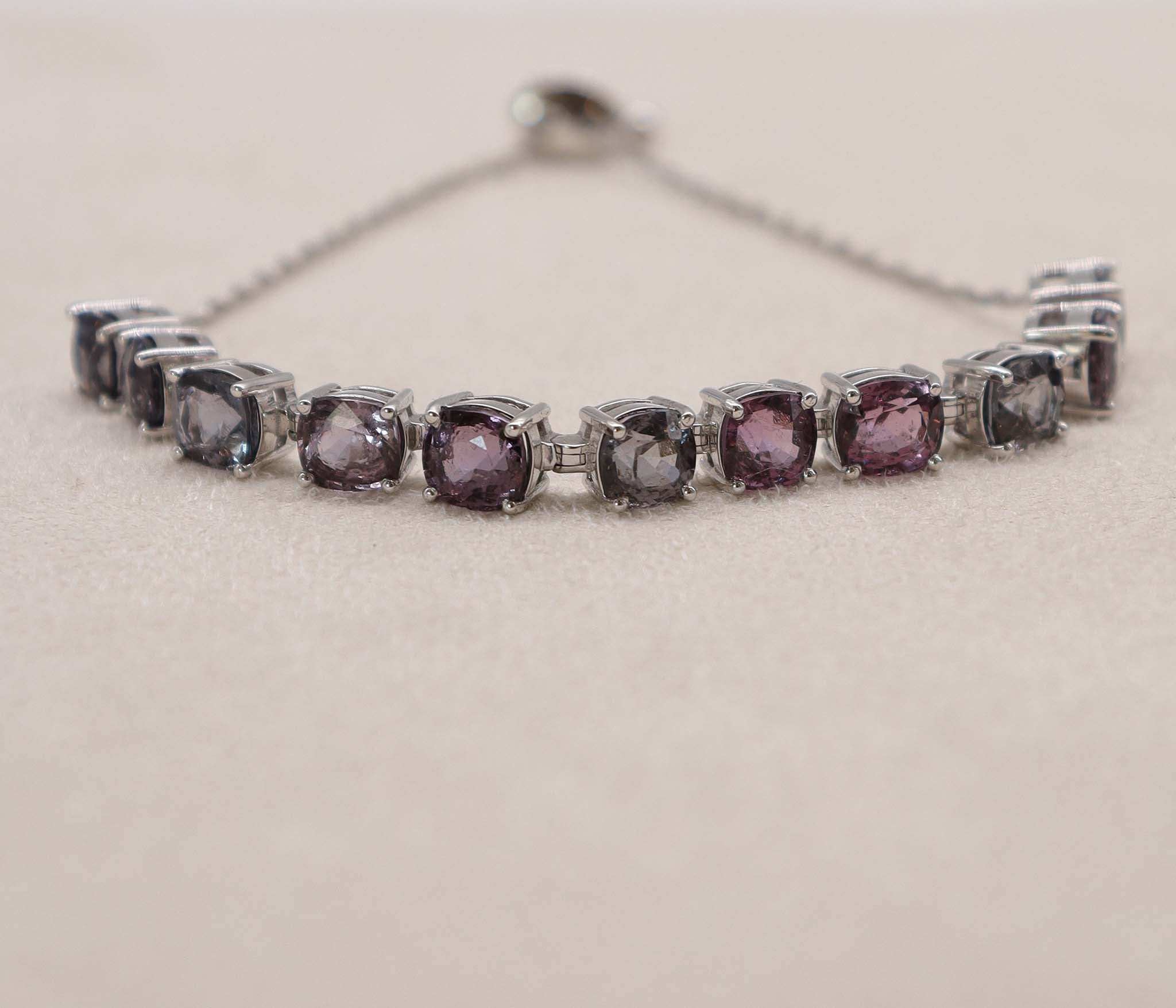 Luxury Promise 15.69ct spinel wg bracelet 7-9INCH DXBD0321