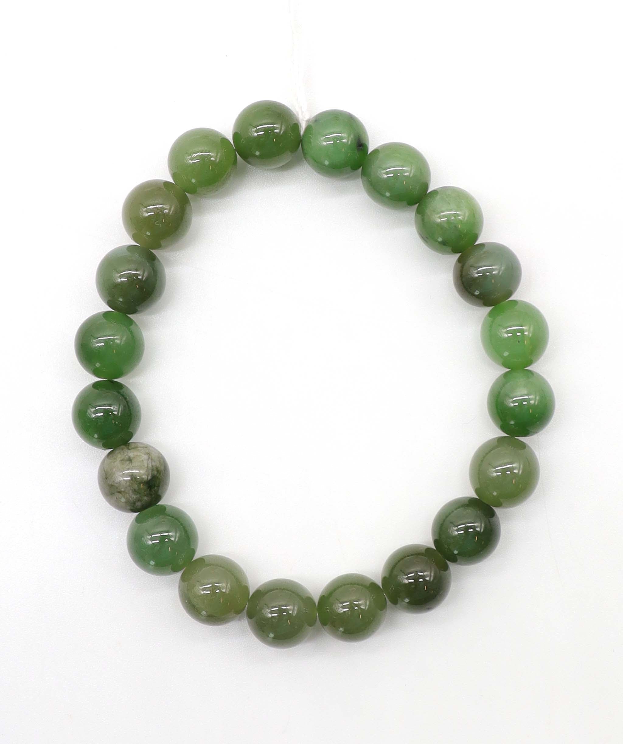 Luxury Promise 160ct Fancy Green Type A Siberian Jade Bracelet D10mm RDC0803