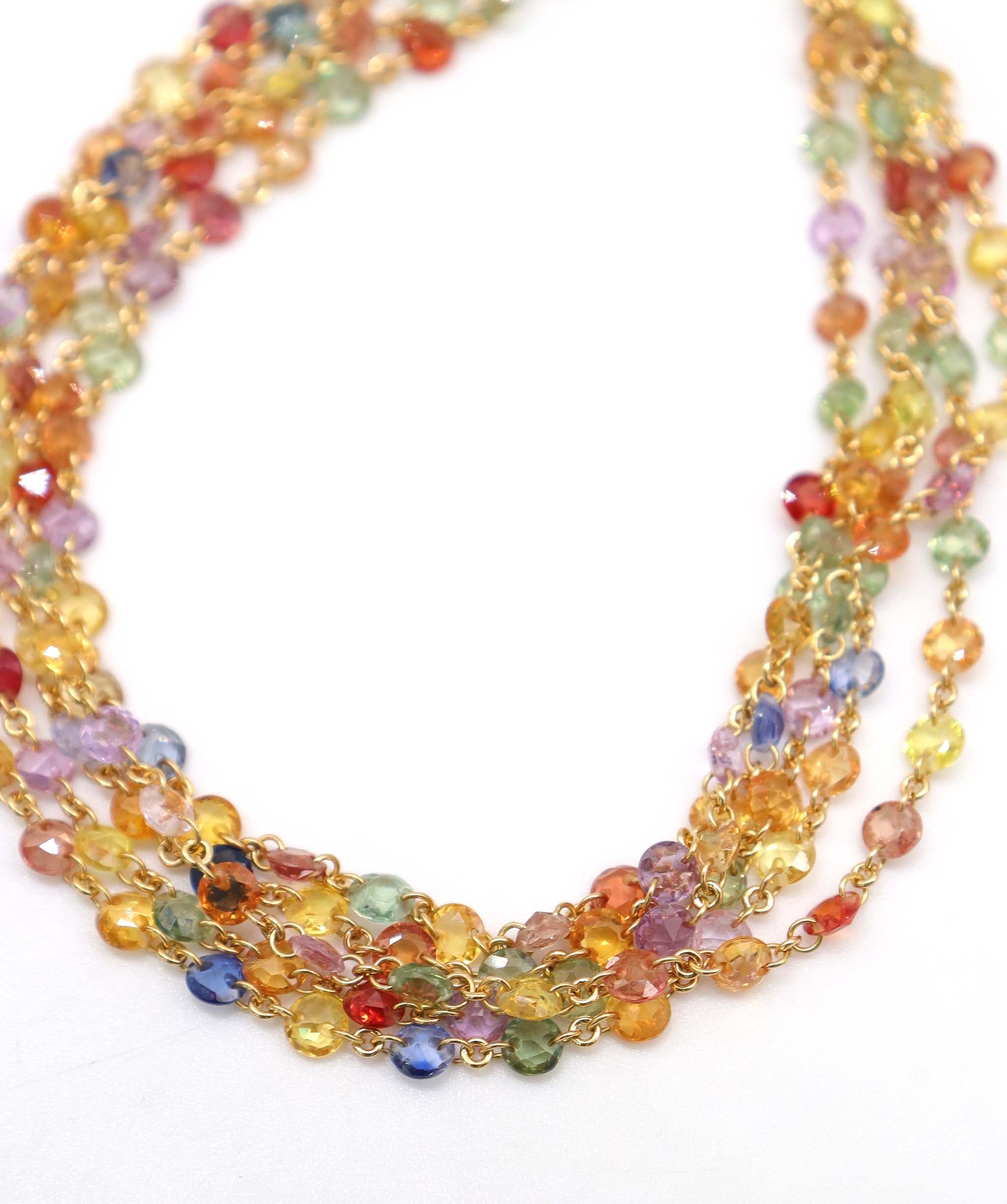 Luxury Promise 18.41CT MULTI SAPPHIRE ROSECUT (H) BRACELET B3161