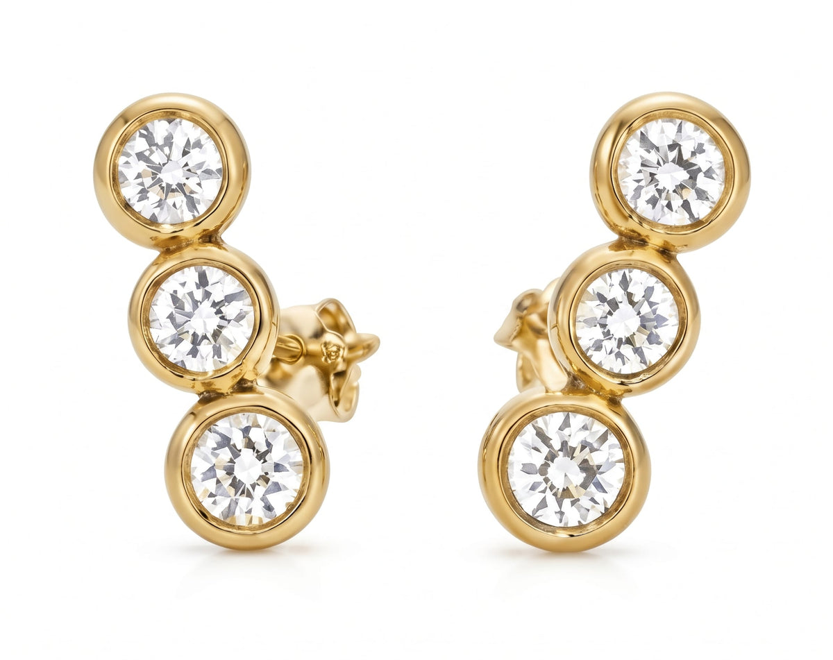 Luxury Promise 18K Bubble Earrings SETTING ONLY SABSET084