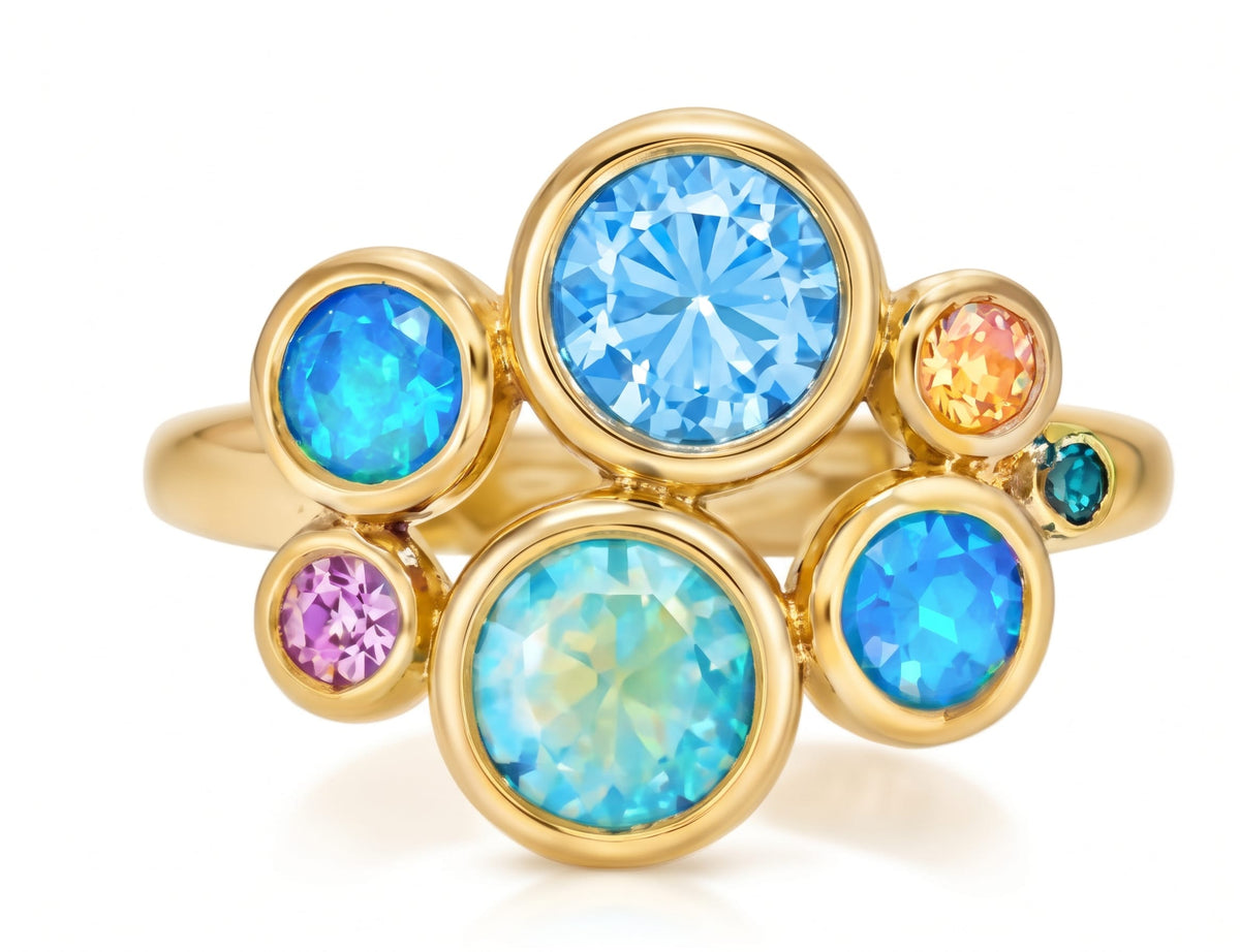 Luxury Promise 18k Bubble Ring SETTING ONLY SABSET090