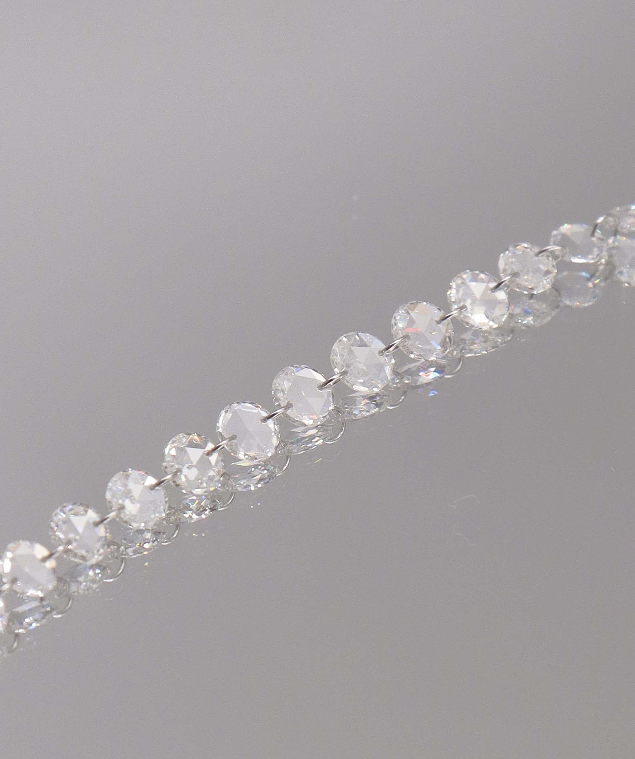 Luxury Promise 18K GOLD & Rose cut Diamond Necklace DXBS5663