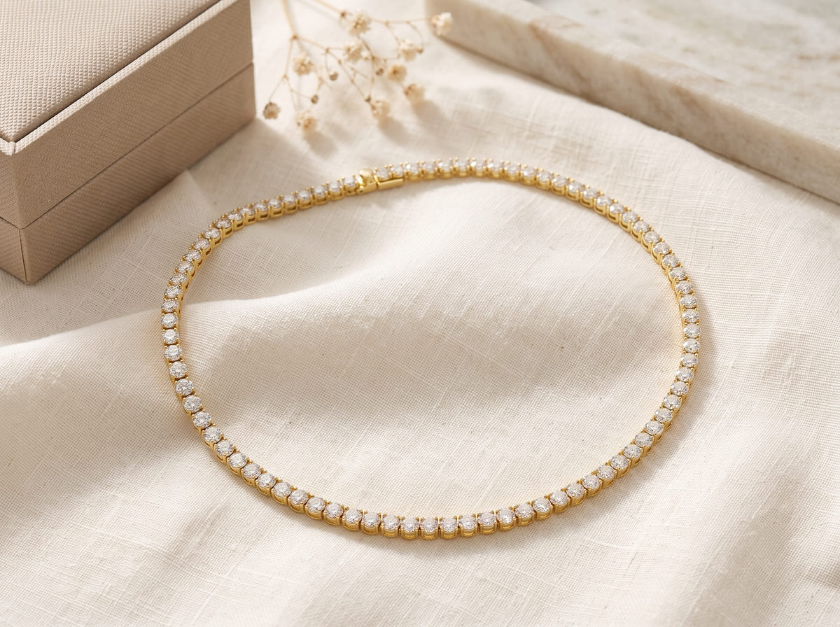 Luxury Promise 18K Tennis Necklace SETTING ONLY SABSET094
