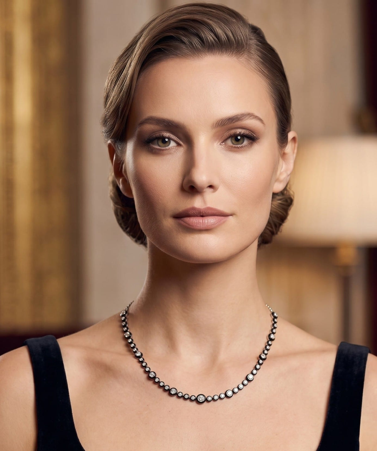 Luxury Promise 18k WG Bubble Necklace DXBS6661