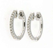 Luxury Promise 18K WG EARRING WITH DIAMOND DD 24p 0.16Ct WG 2.150G E19682-19063