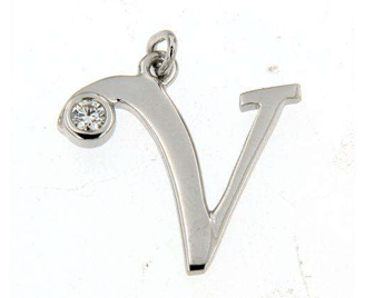 Luxury Promise 18K WG PENDANT WITH DIAMOND DD 1p 0.05Ct WG 1.100G P18869-14126b