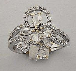 Luxury Promise 18K WG RING WITH DIAMOND DD 39p 0.25Ct RC 6p 0.82Ct WG 5.200G R17022-31150