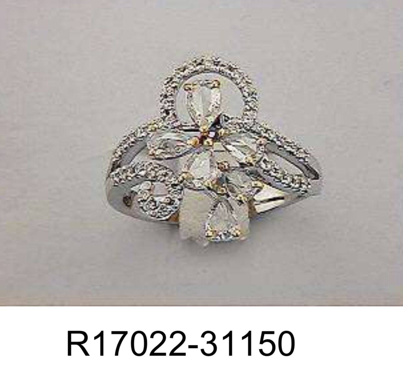 Luxury Promise 18K WG RING WITH DIAMOND DD 39p 0.25Ct RC 6p 0.82Ct WG 5.200G R17022-31150