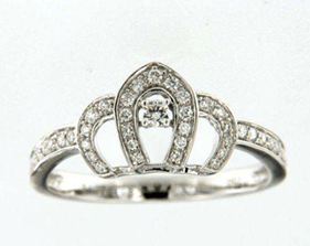Luxury Promise 18K WG RING WITH DIAMOND DD 42p 0.25Ct WG 2.800G R17861-34276B2
