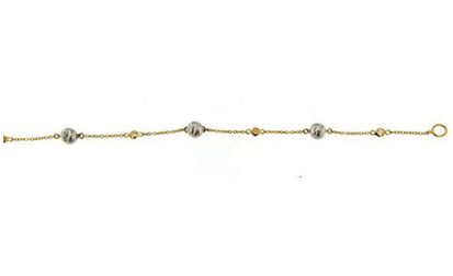 Luxury Promise 18K Y+WG BRACELET WITH DIAMOND DD 4p 0.16Ct Y+WG 1.800G B18307-3384