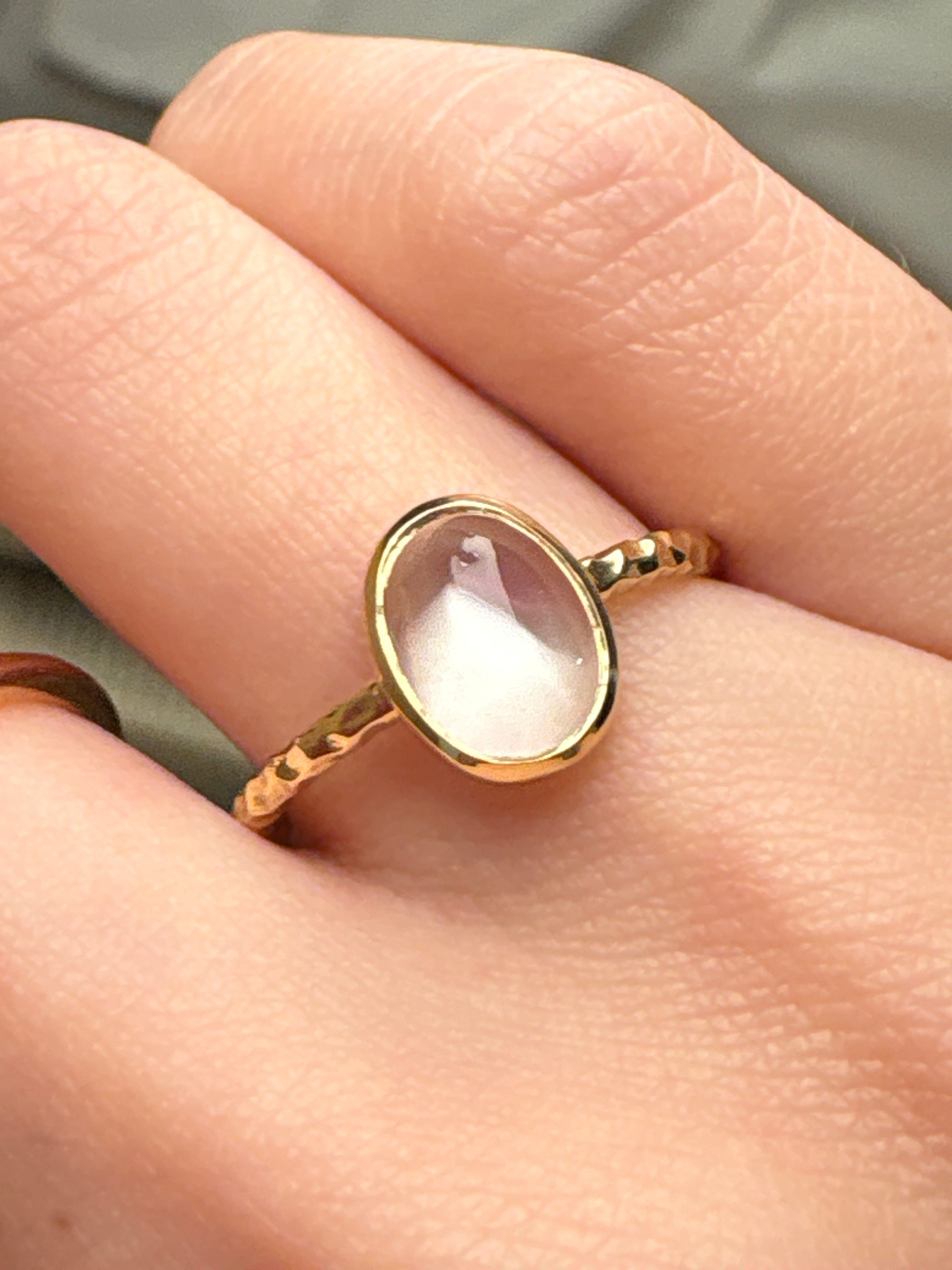 Luxury Promise 18K Yellow Gold Moonstone 1.74 ct RING RM2521