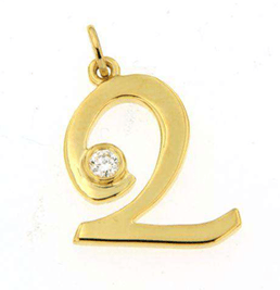 Luxury Promise 18K YG PENDANT WITH DIAMOND DD 1p 0.05Ct YG 1.600G P18864-14095