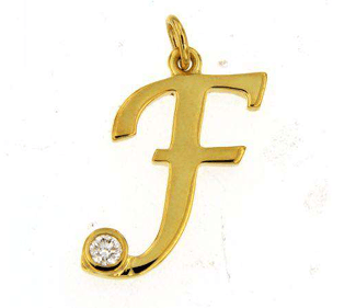 Luxury Promise 18K YG PENDANT WITH DIAMOND DD 1p 0.06Ct YG 1.300G P18853-14084b