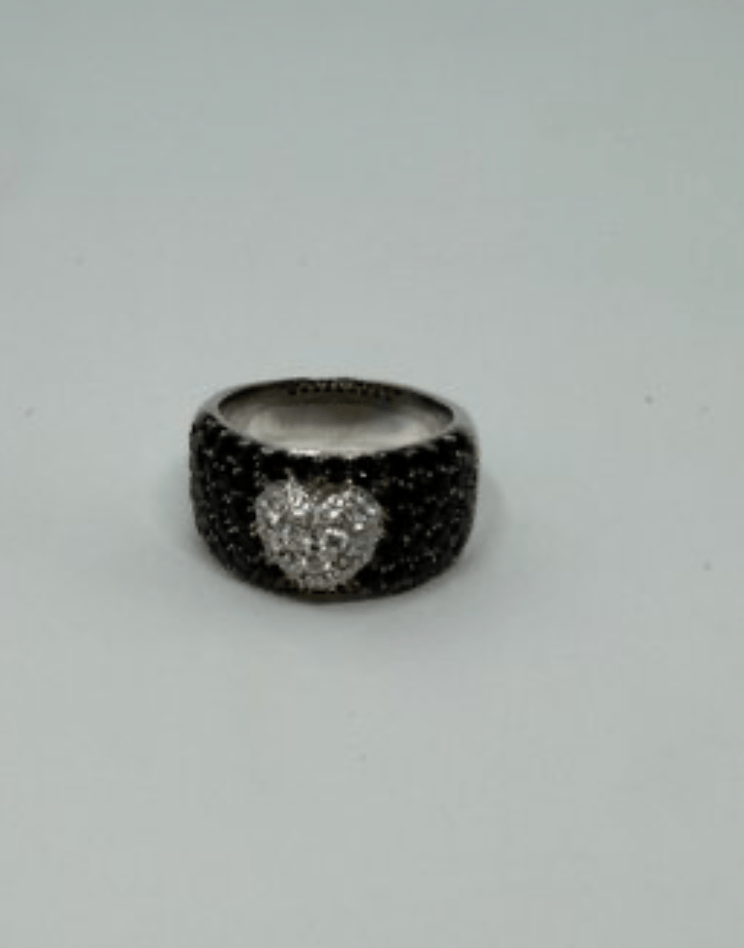 Luxury Promise 18kw sz 7.5 techline 3.4ctw black dia 0.60ctd ring AFI078