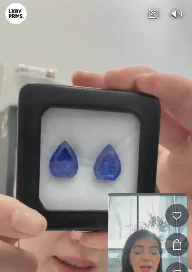 Luxury Promise 19.75ct tanzanite pair DXBCS4709