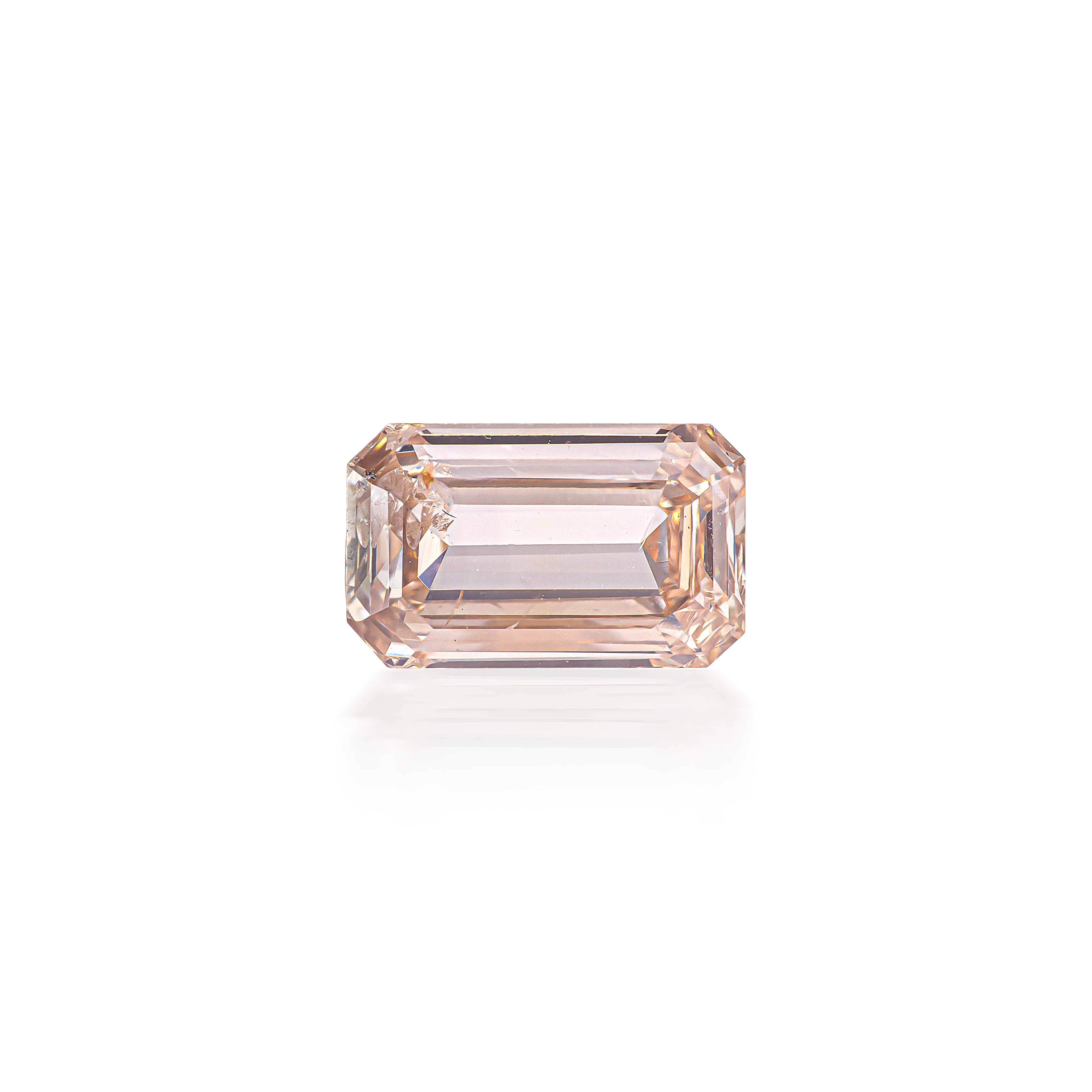 Luxury Promise 1ct INTENSE VELVET PINK EMERALD-CUT LONG DIAMOND DBXN0516