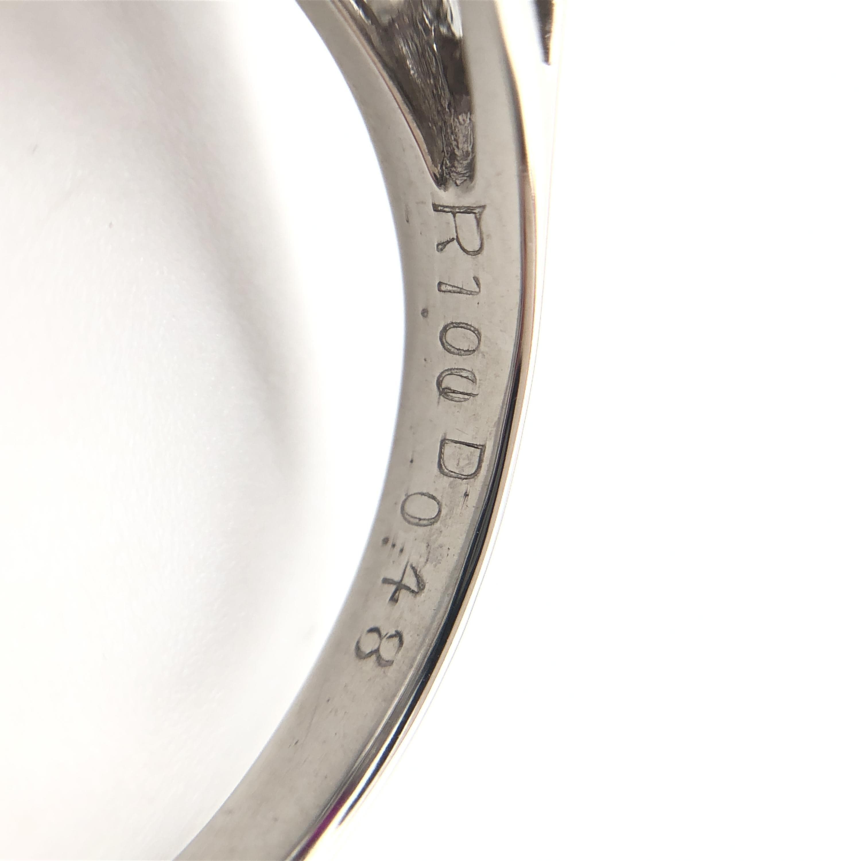 Luxury Promise 1P Gemstone & Diamond Ring, SG(1.00ct), D(0.48ct), PT900, 5.8g, US Size 5.5 ALC3349