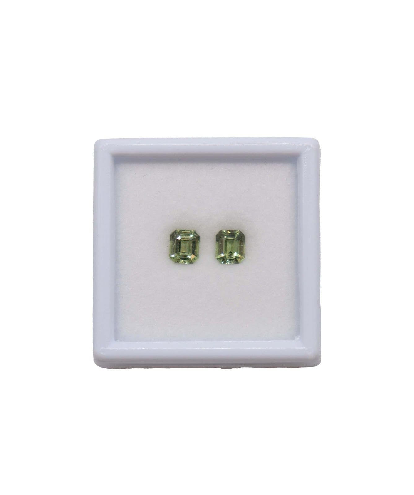 Luxury Promise 2.04CT NATURAL GREEN SAPPHIRE (PAIR) MS 18698