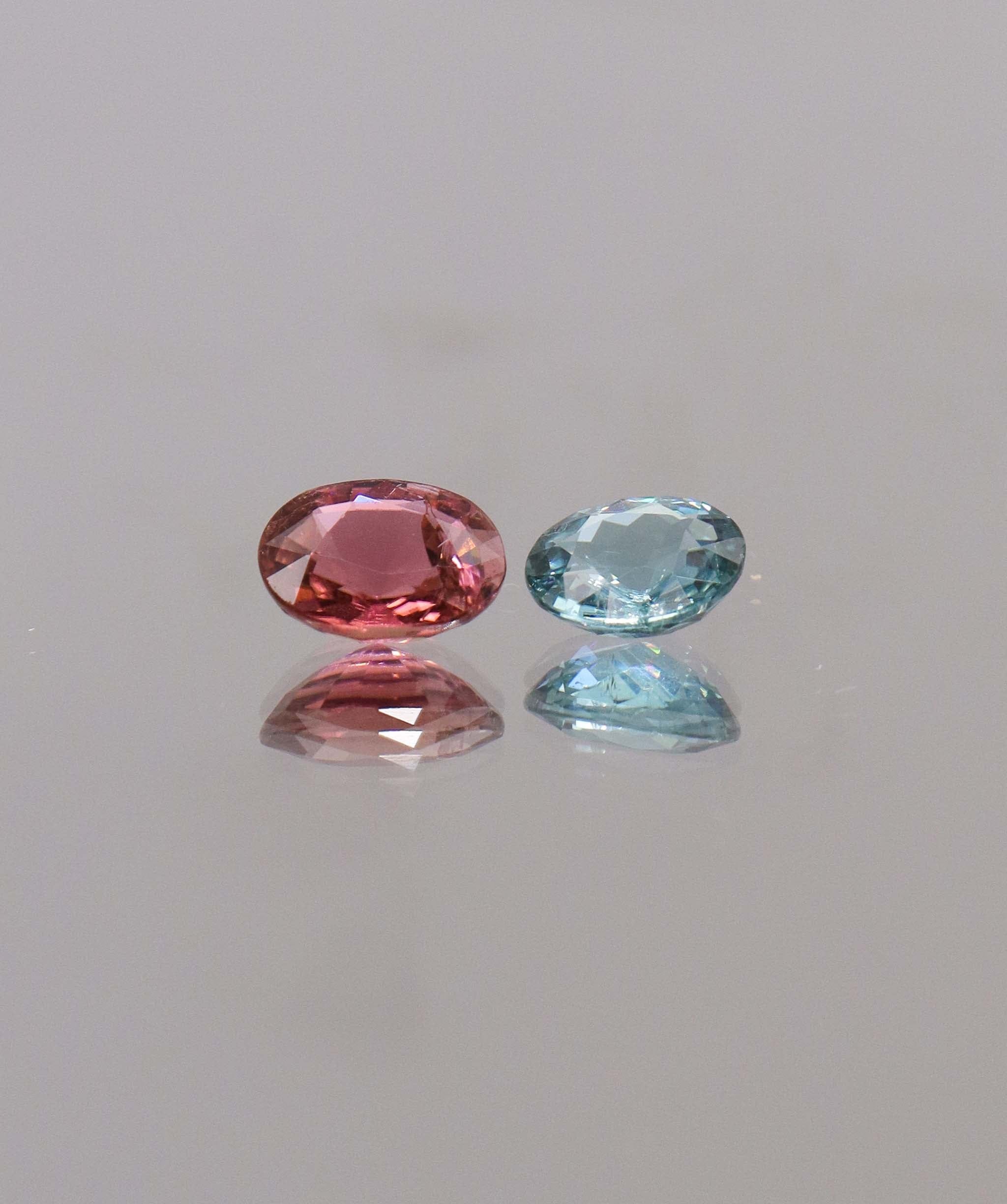 Luxury Promise 2.09ct Lagoon & Sunset Tourmaline Moi et Toi Afghan DXBCS0300