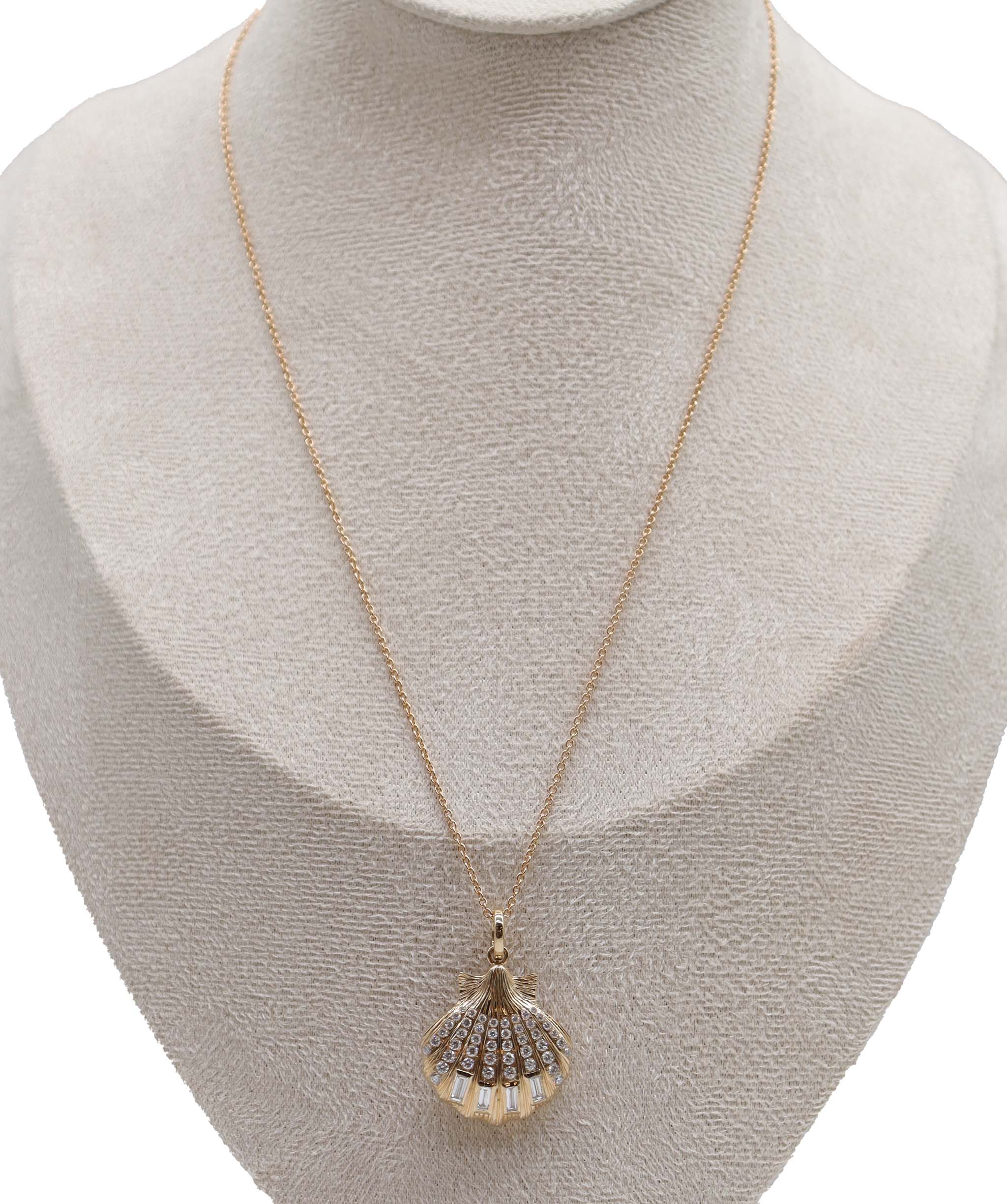 Luxury Promise 2.17ct SMALL DIAMONDS WHITE BAGUETTE PEARL BEADS NECKLACE C12528