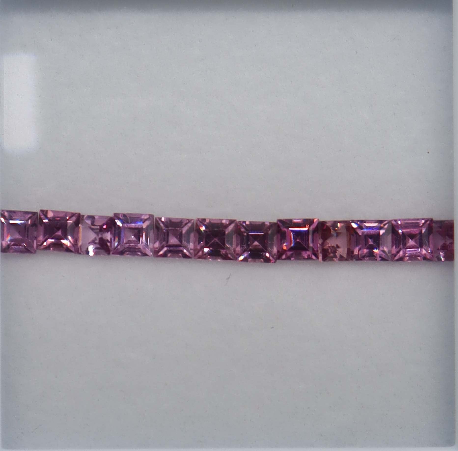 Luxury Promise 2.20ct Rhodolite Princess 12pcs DXBCS2261