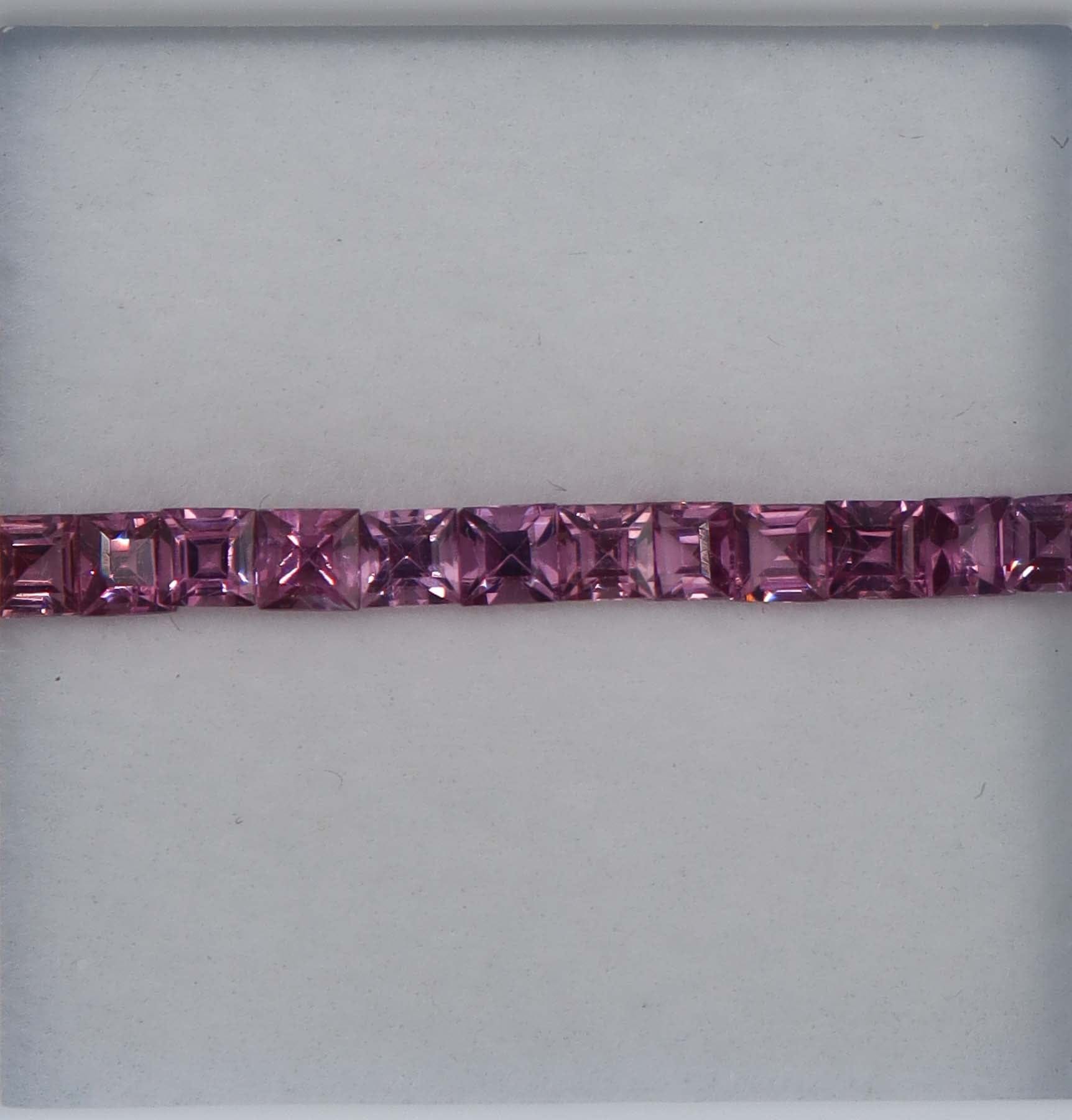 Luxury Promise 2.30ct Rhodolite Princess 12pcs DXBCS2262