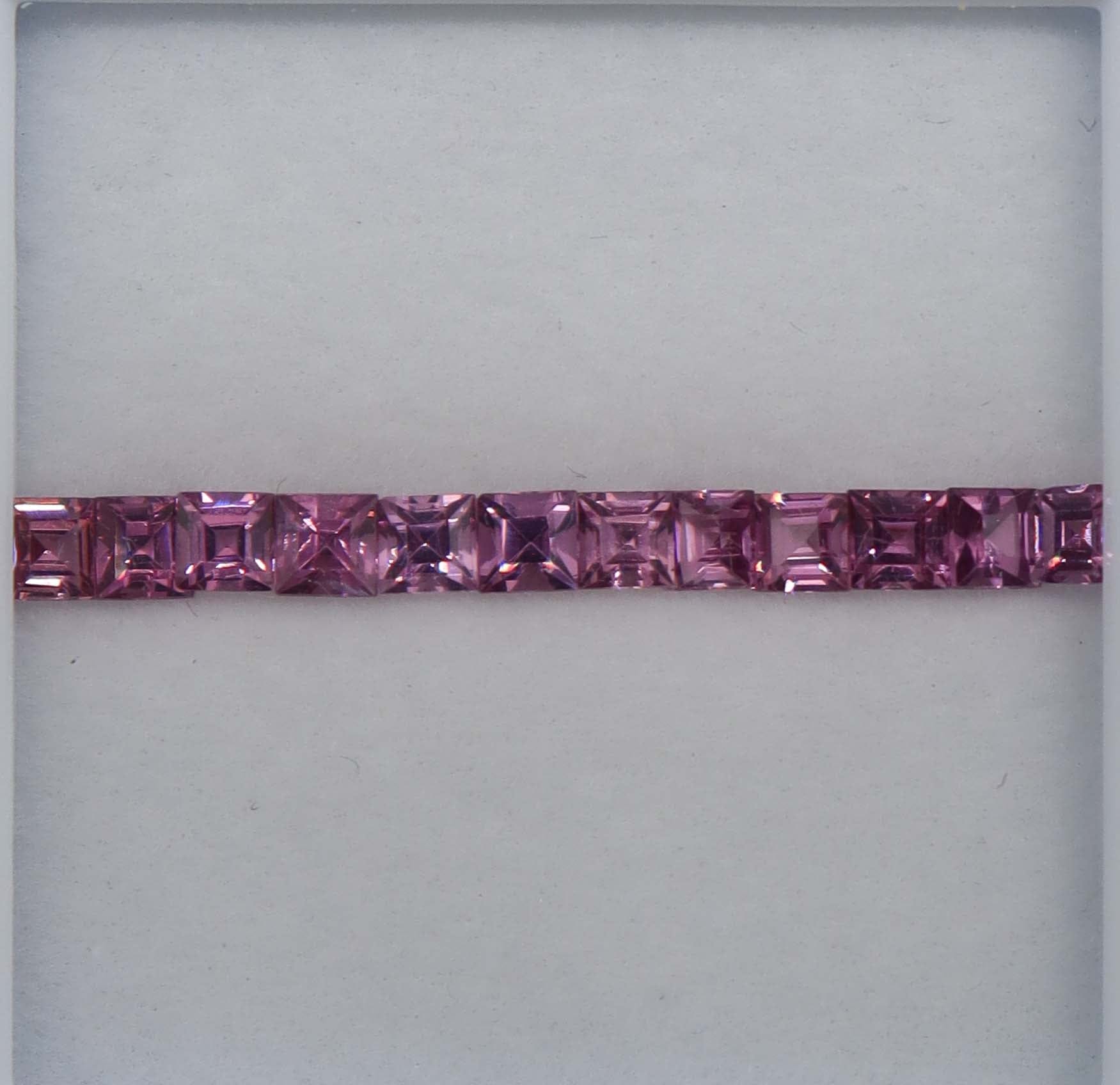 Luxury Promise 2.30ct Rhodolite Princess 12pcs DXBCS2262
