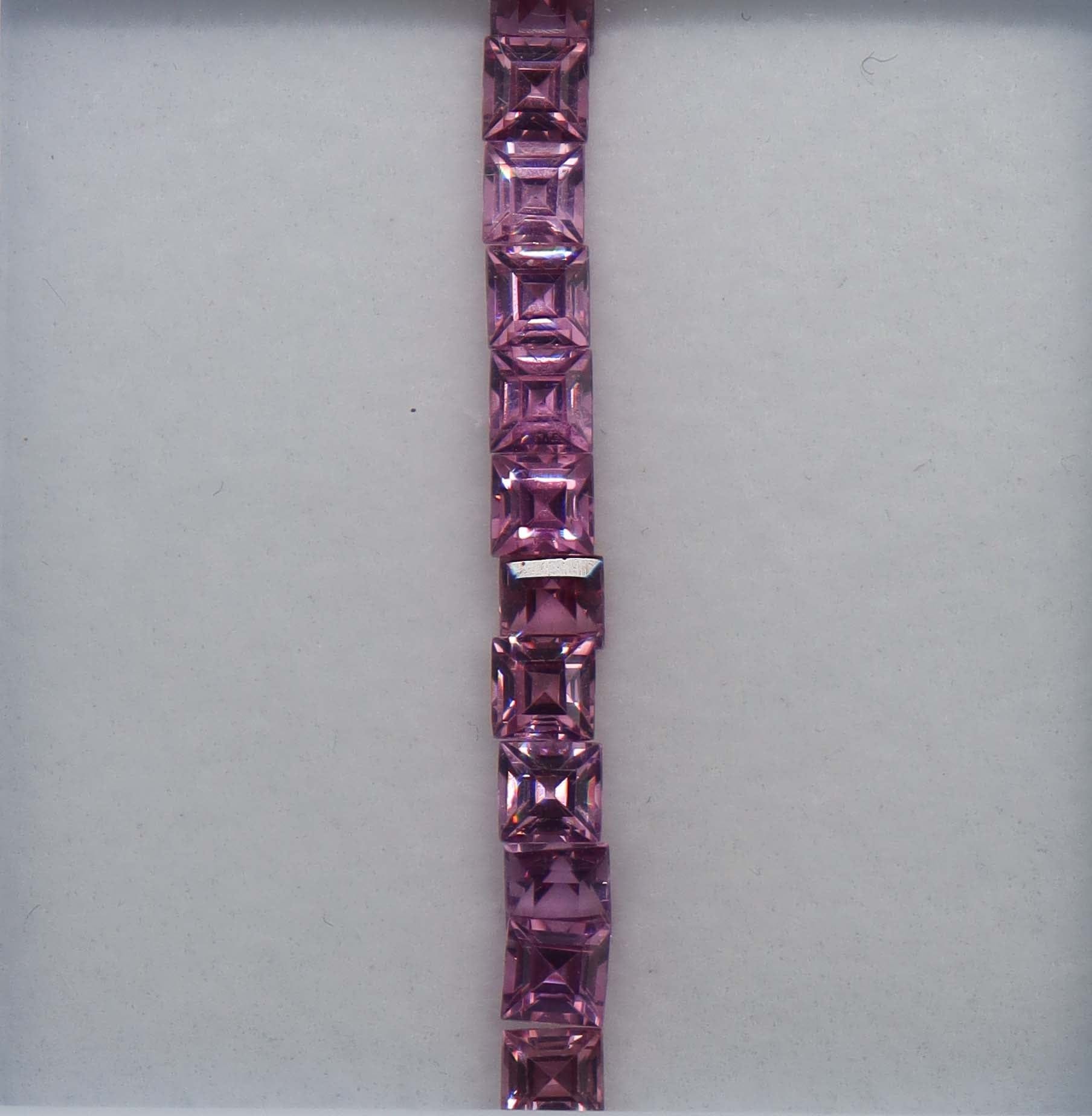 Luxury Promise 2.37ct Rhodolite Princess 12pcs DXBCS2254