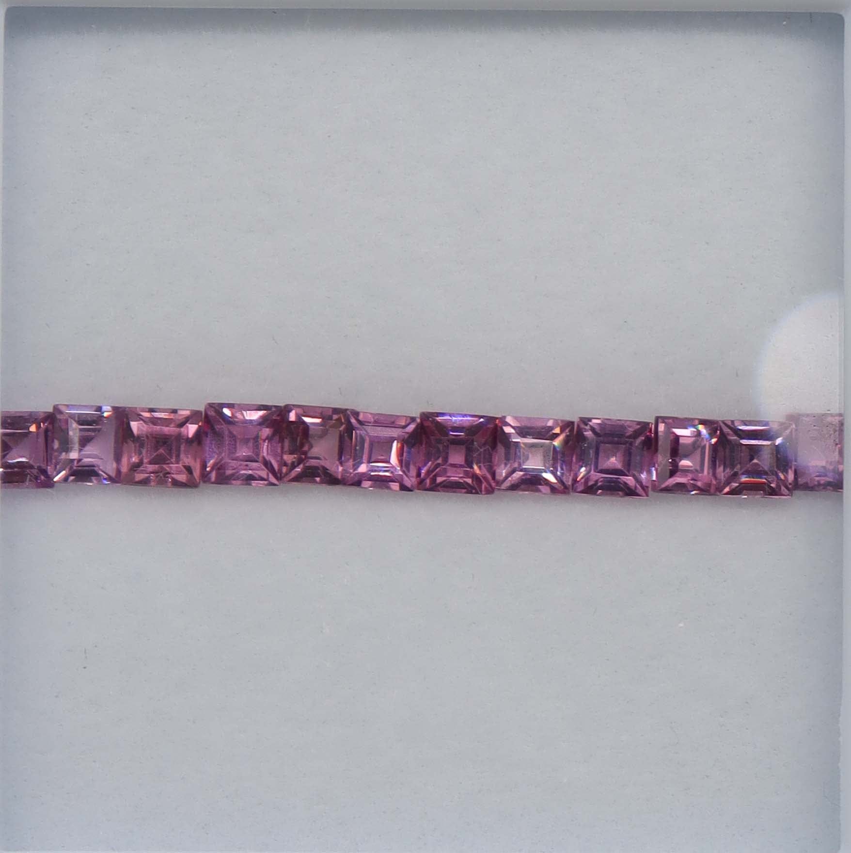 Luxury Promise 2.37ct Rhodolite Princess 12pcs DXBCS2258
