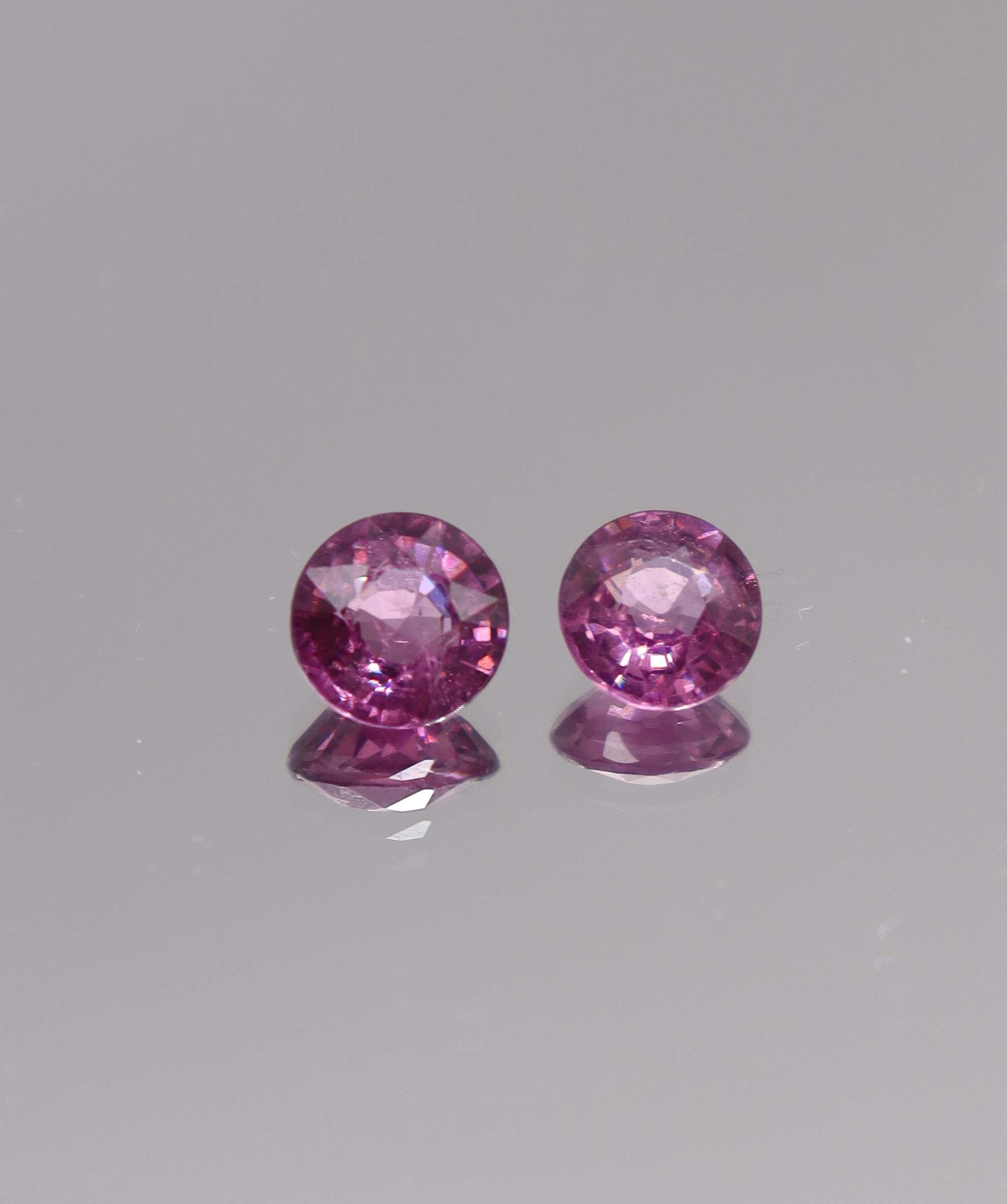 Luxury Promise 2.40ct Malaya Garnet Round pair DXBCS3360