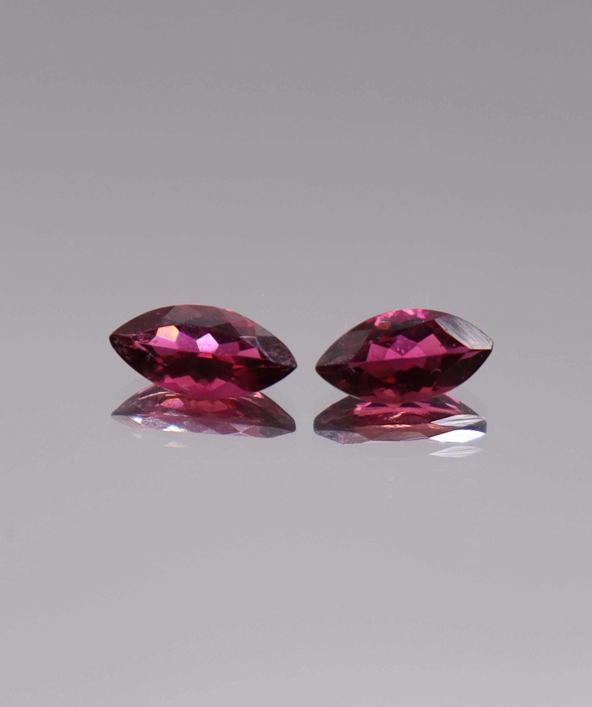 Luxury Promise 2.48ct Rubellite Marquise pair DXBCS3282