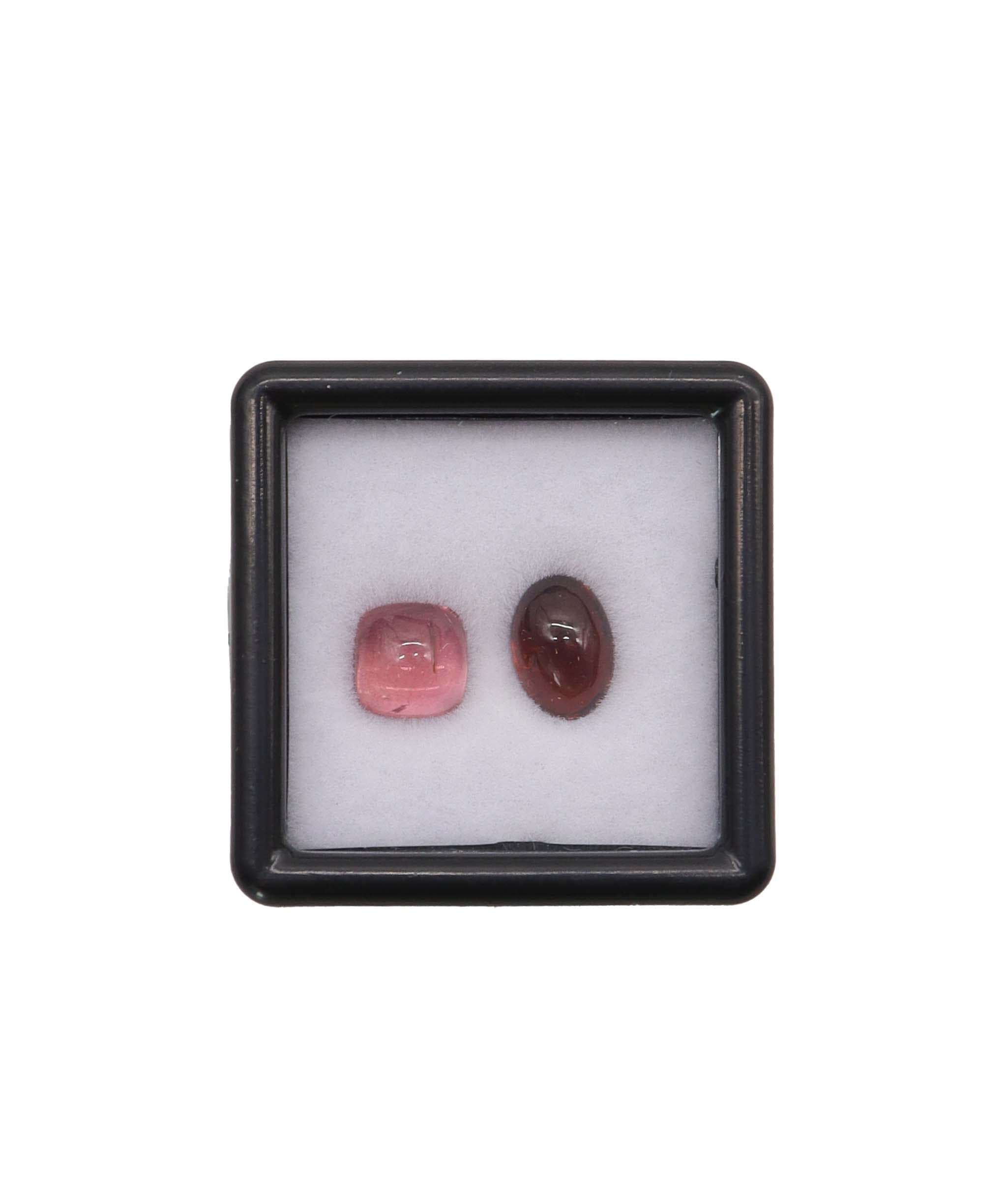 Luxury Promise 2.52ct Moi et Toi Tourmaline Set: Liquor Oval & Lotus Pink Cushion RDC0799