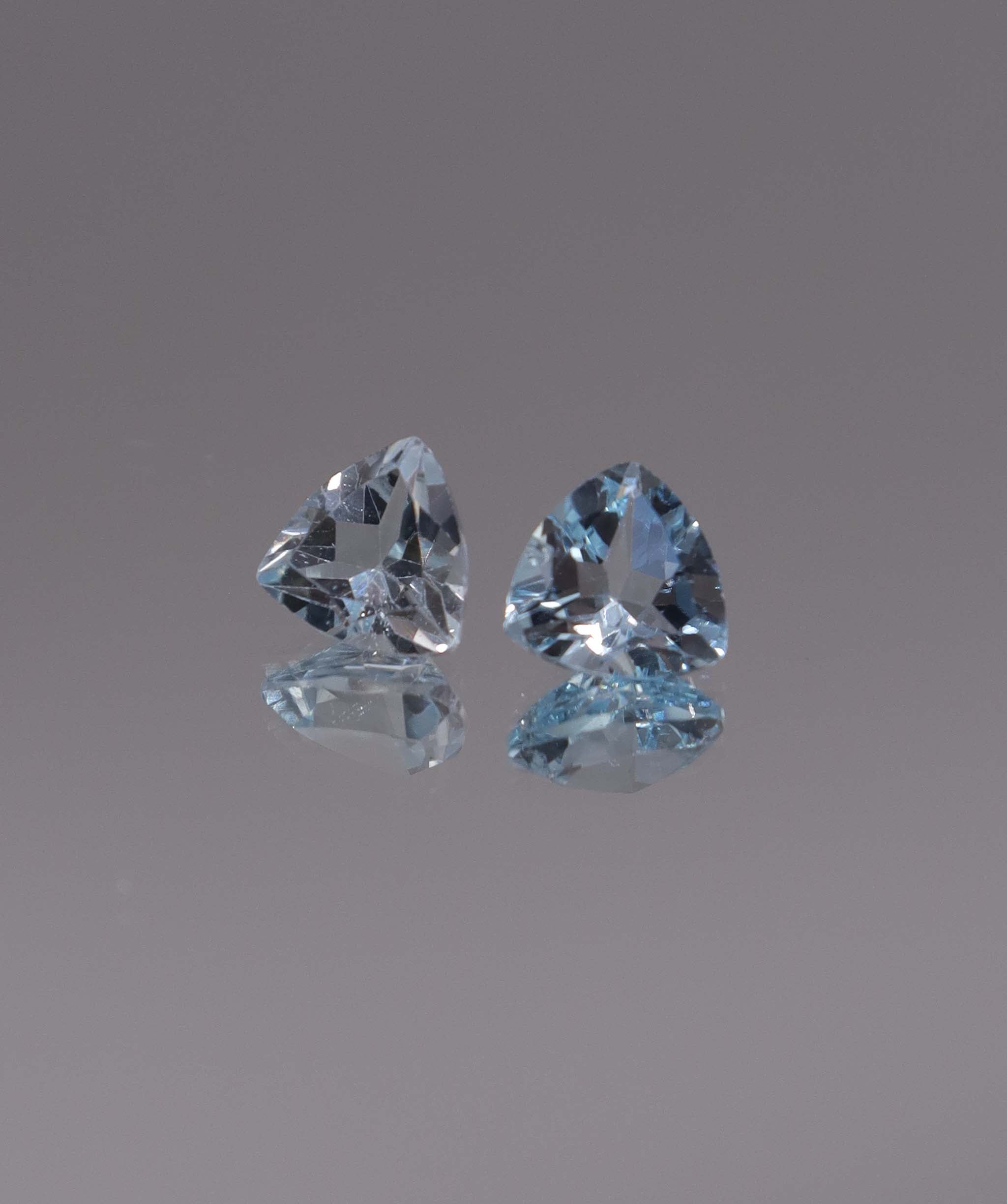 Luxury Promise 2.62ct Sky Blue Topaz Trillion pair DXBCS1222