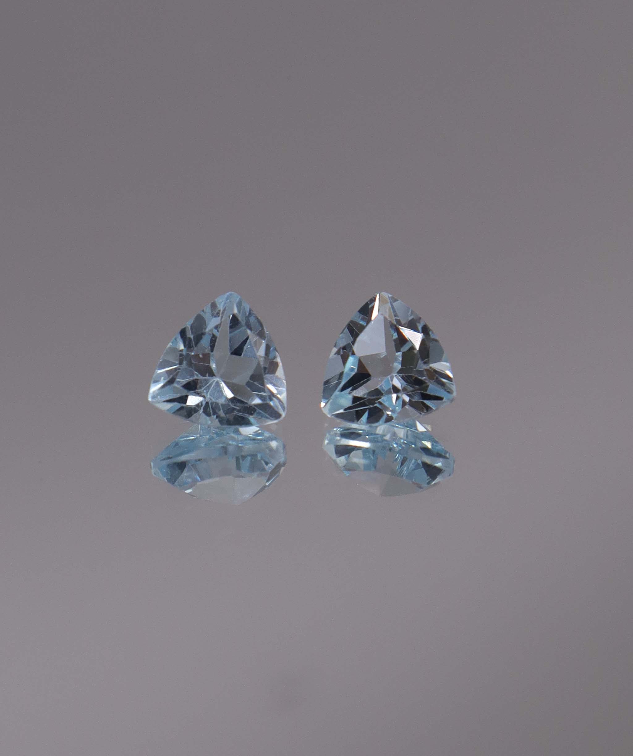 Luxury Promise 2.62ct Sky Blue Topaz Trillion pair DXBCS1227