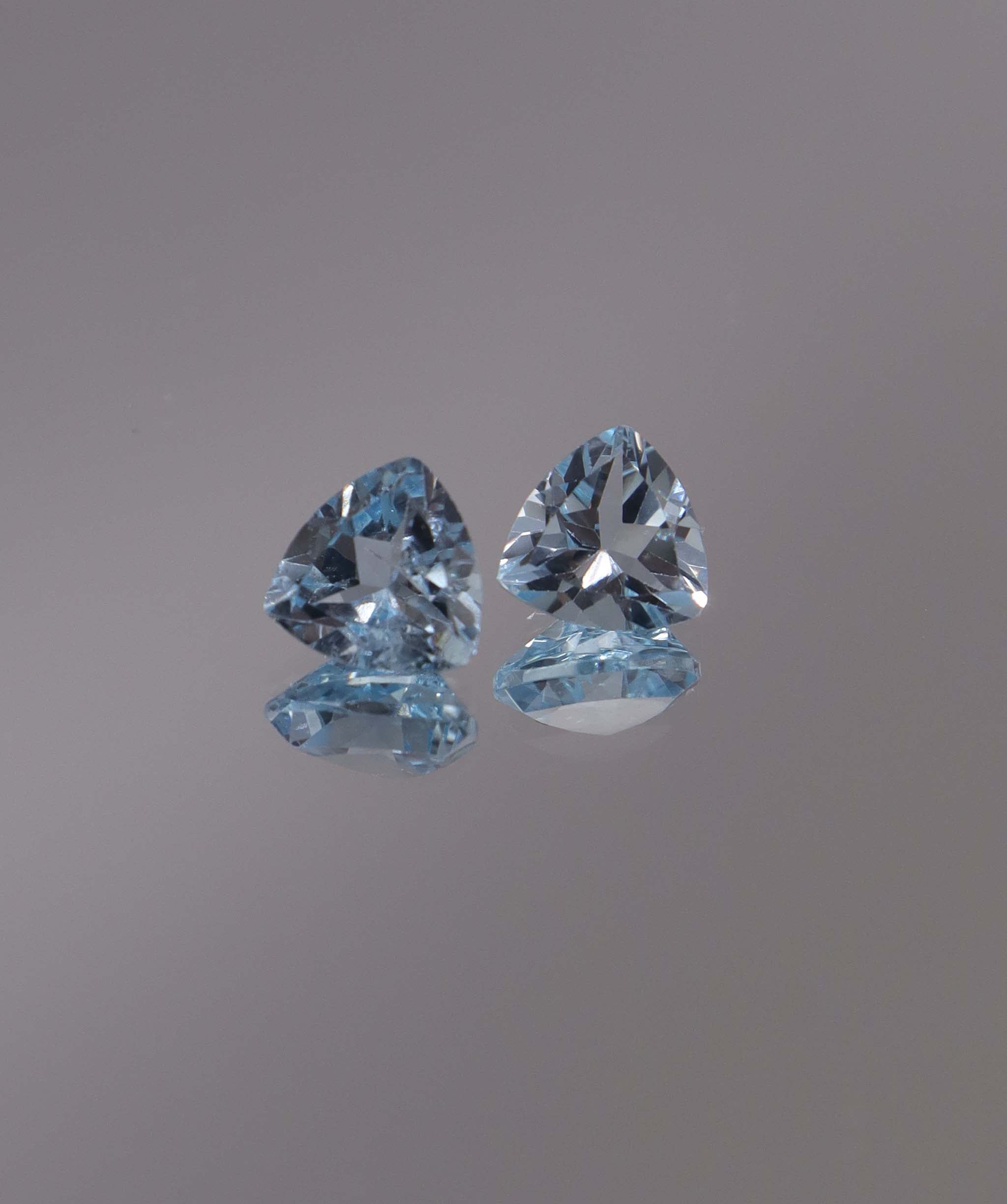 Luxury Promise 2.64ct Sky Blue Topaz Trillion pair DXBCS1211