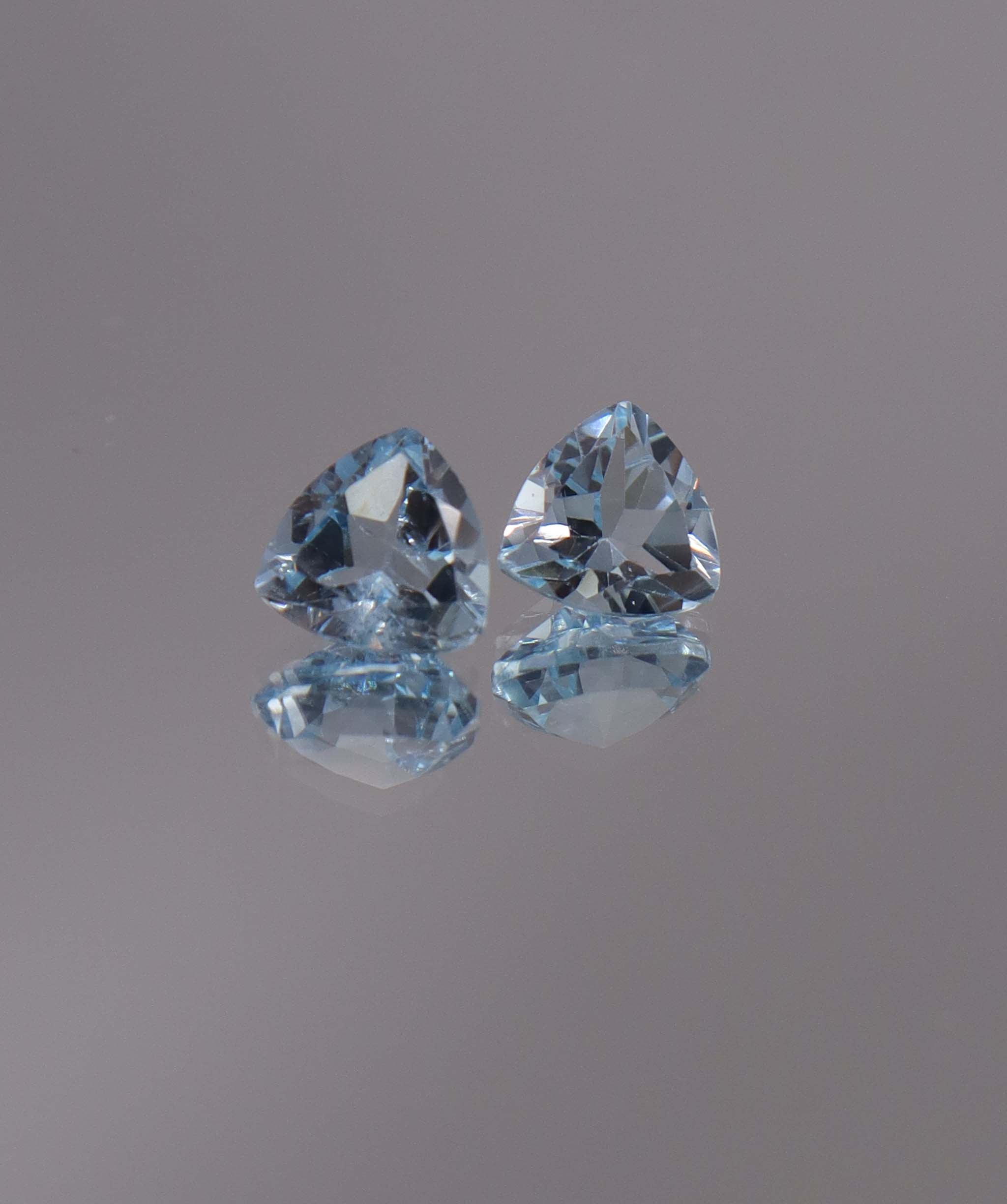 Luxury Promise 2.64ct Sky Blue Topaz Trillion pair DXBCS1211