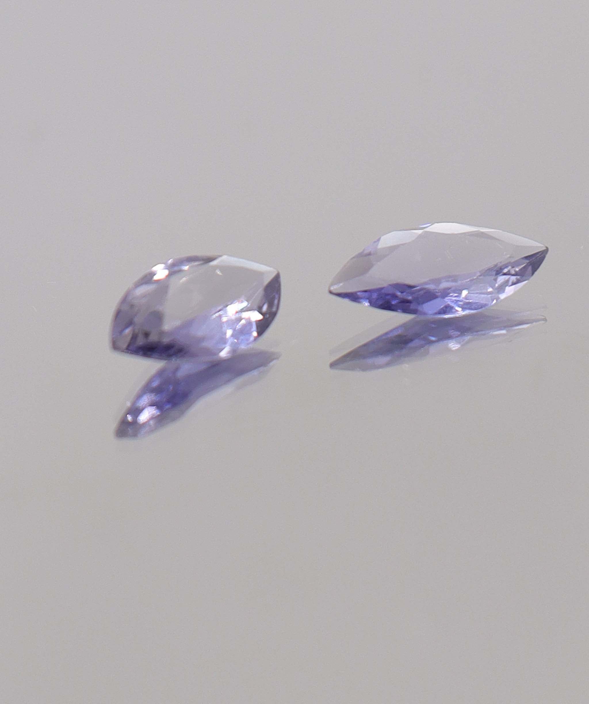 Luxury Promise 2.68ct Iolite "Water Sapphire" Marquise PAIR DXBCS0412