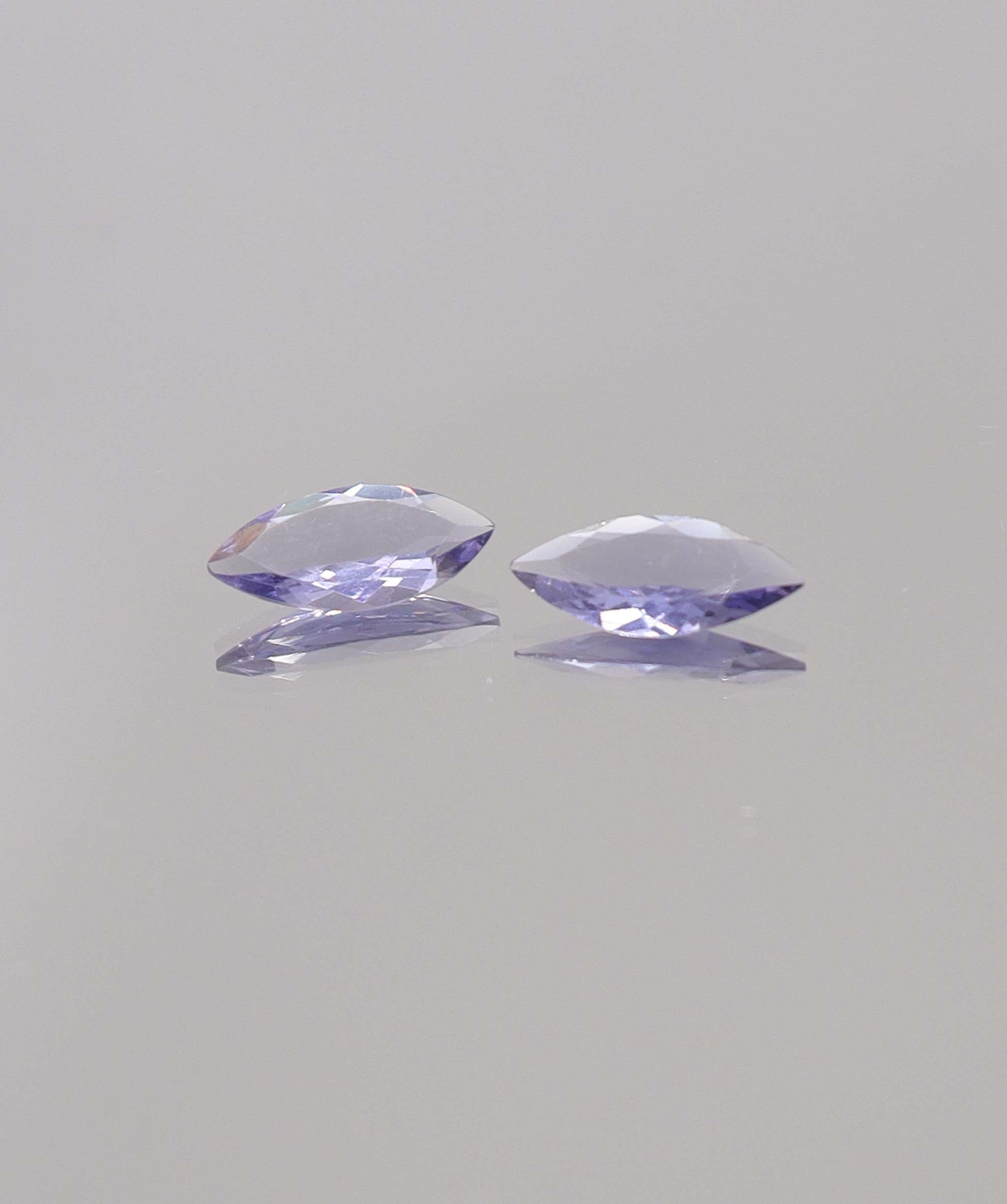 Luxury Promise 2.68ct Iolite "Water Sapphire" Marquise PAIR DXBCS0412