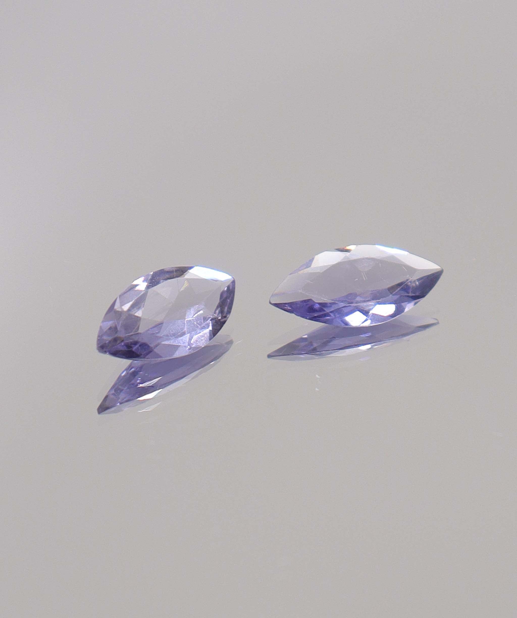 Luxury Promise 2.68ct Iolite "Water Sapphire" Marquise PAIR DXBCS0412