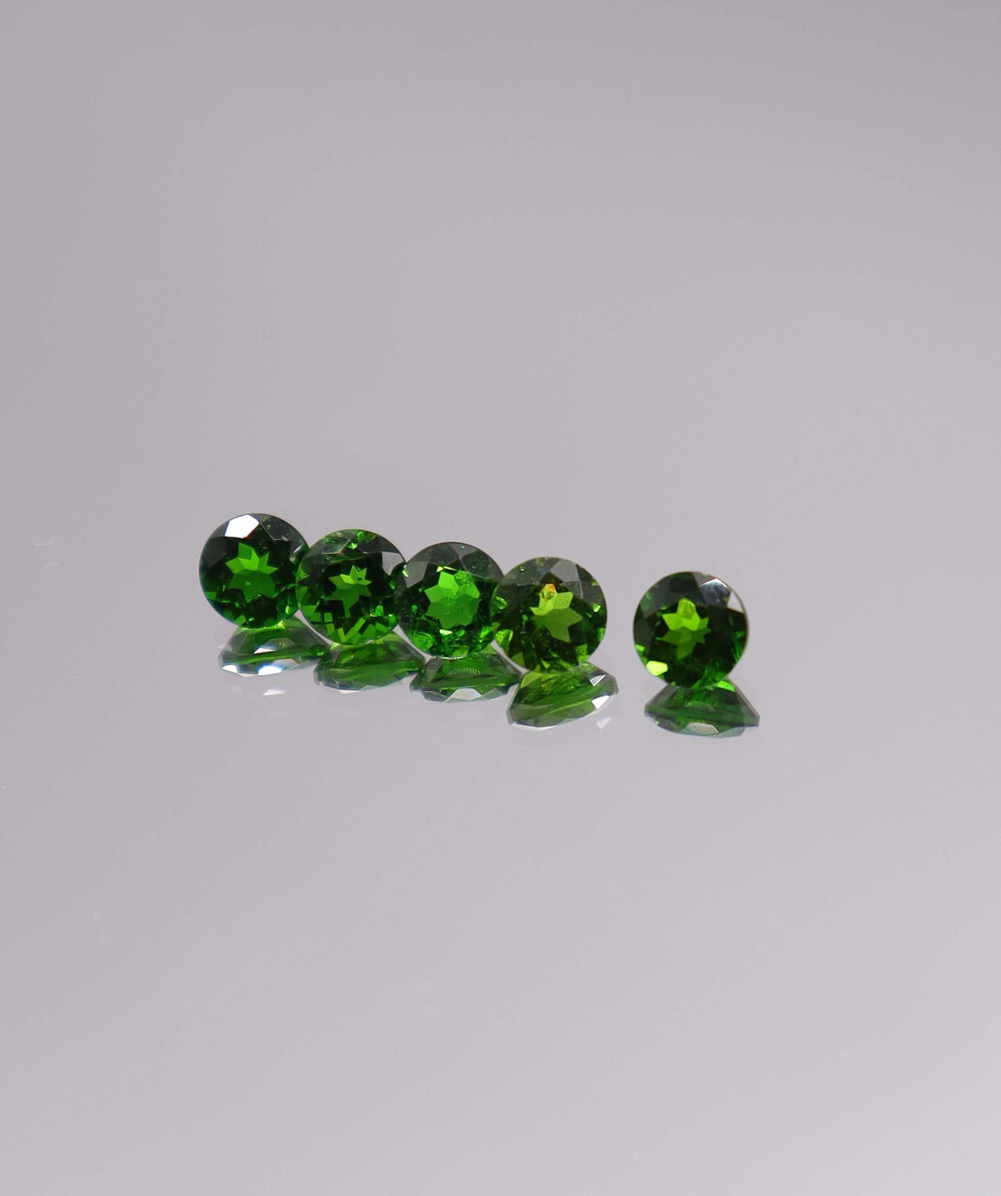 Luxury Promise 2.73ct Chrome Diopside Round 5pcs DXBCS3244